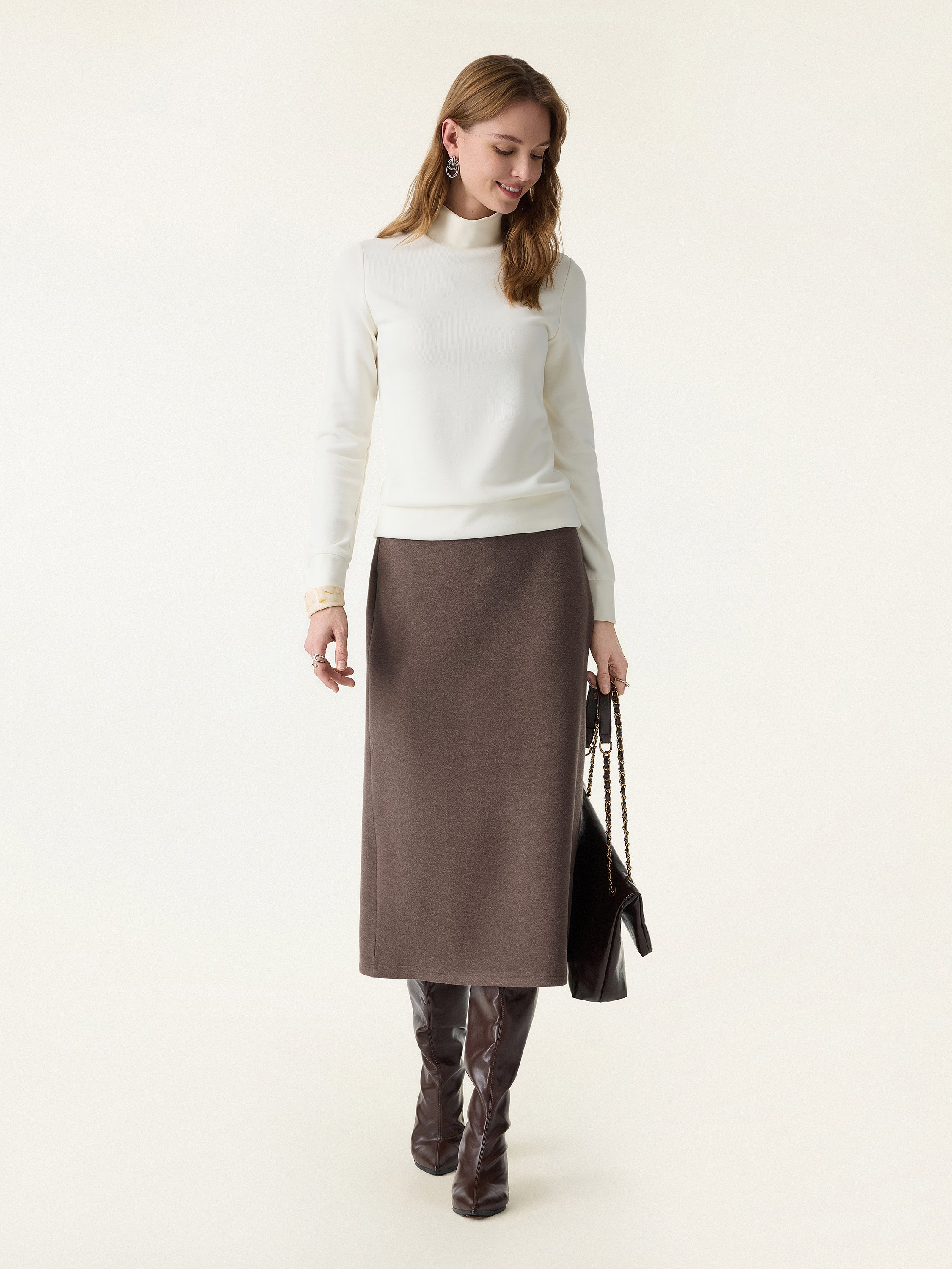 OGL Slimming A-line Pull-on Midi Skirt – OGLmove
