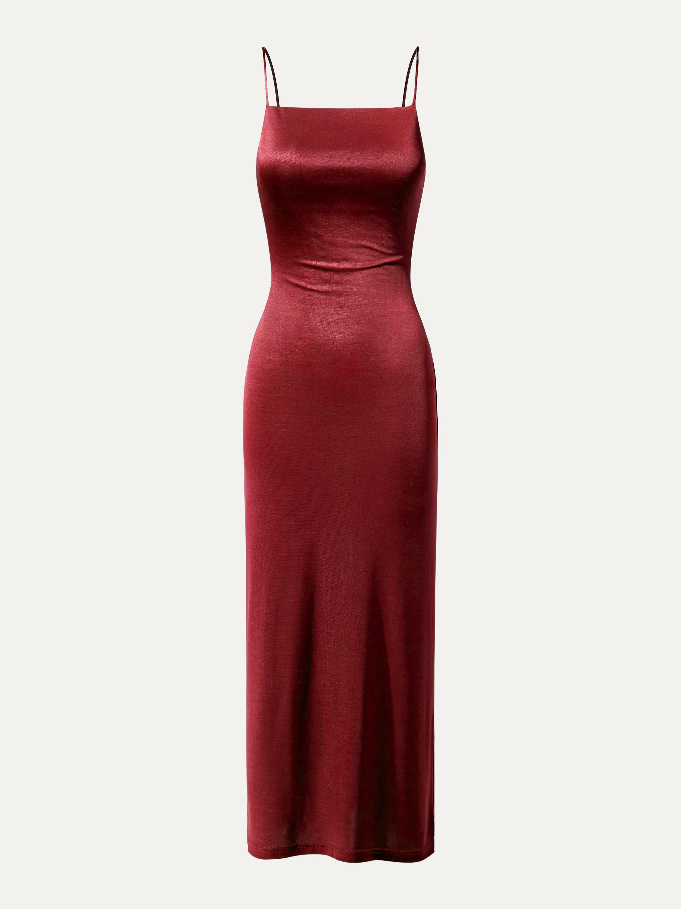 Acetate Beauty Back Brami Dress - Carmine Red