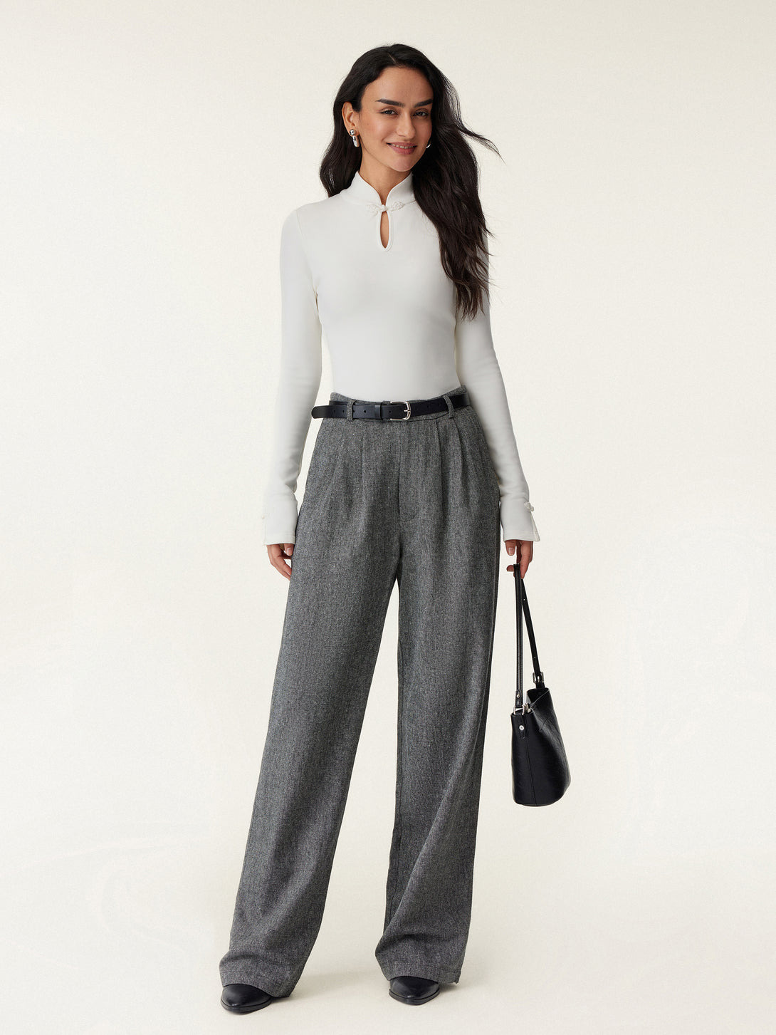 Mandarin Collar Frog Button Brami Top Limited Edition