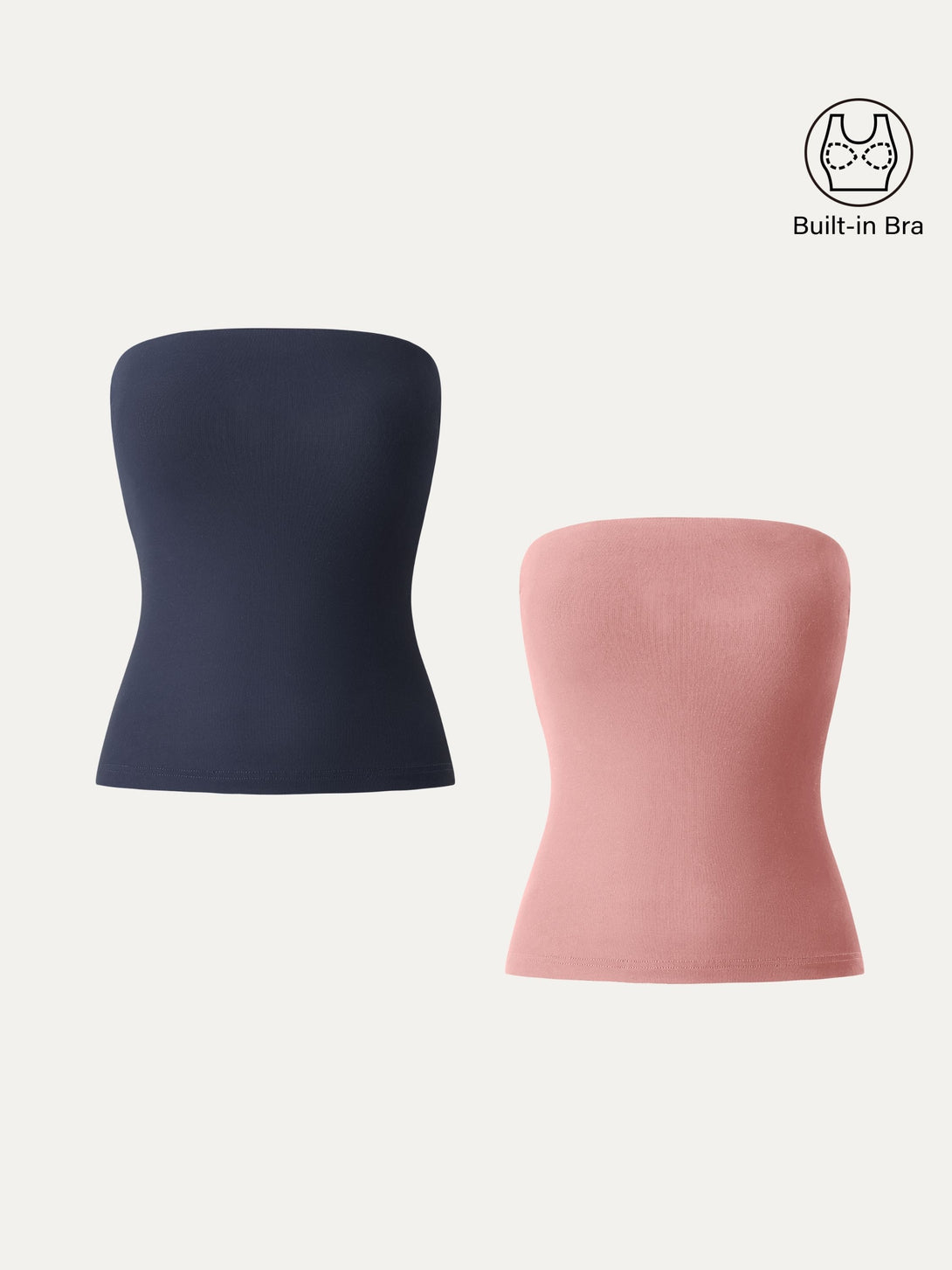 2Pcs Set Non-slip Essential Tube Brami Top Midnight Navy/Sahara XS
