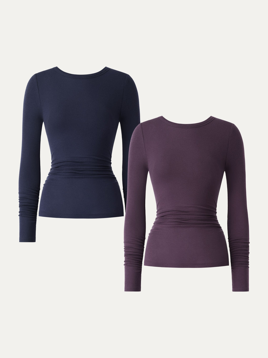 Lyocell Cashmere Ruched Sleeve Skimming Top