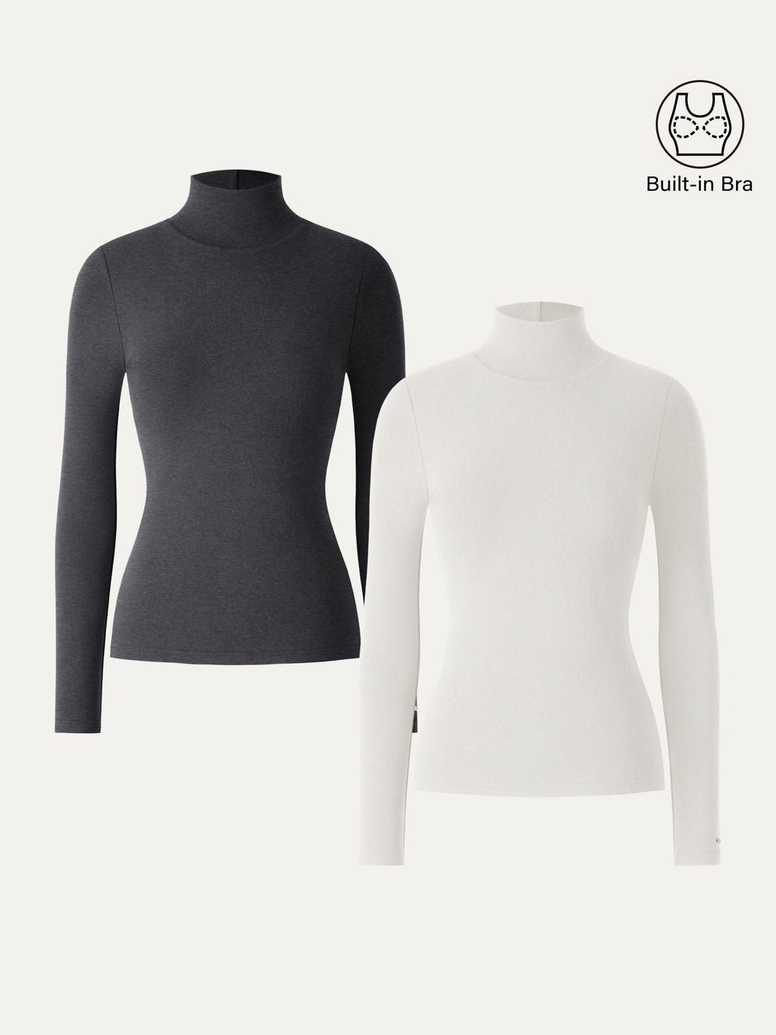 2Pcs Set ProWarm Turtleneck Long Sleeve Brami