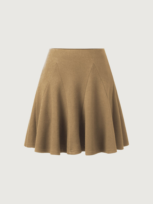 Cashsoft Mid-Rise Flounce Mini Skirt