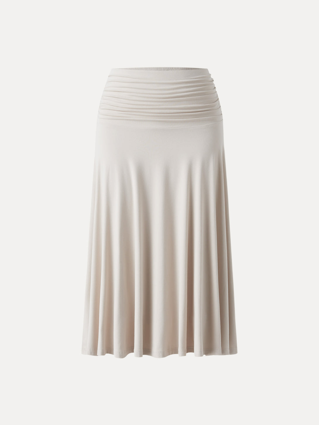 Flowy Side Ruched A-line Midi Skirt