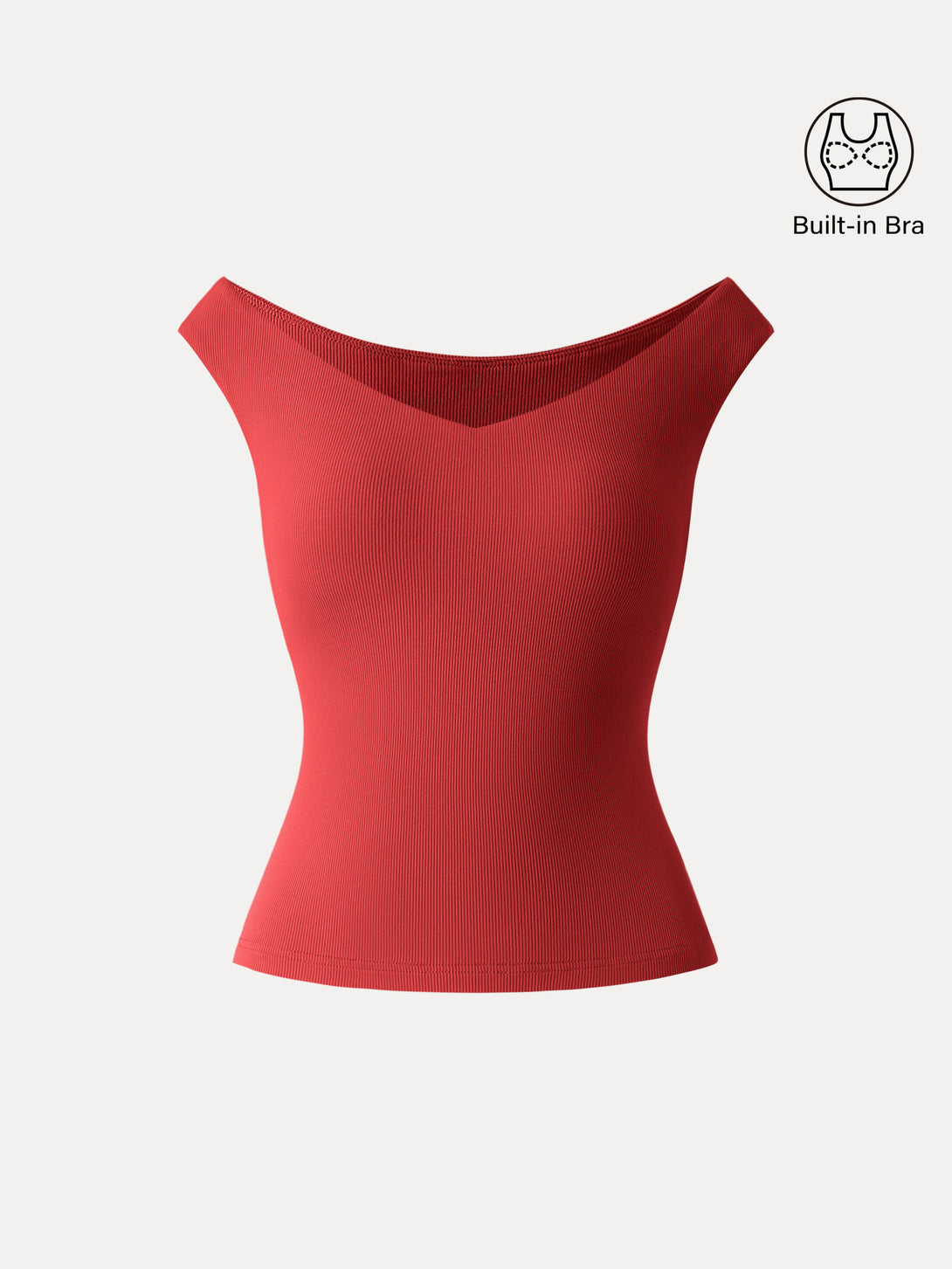 Essential V-neck New Airy Brami Red Flame L