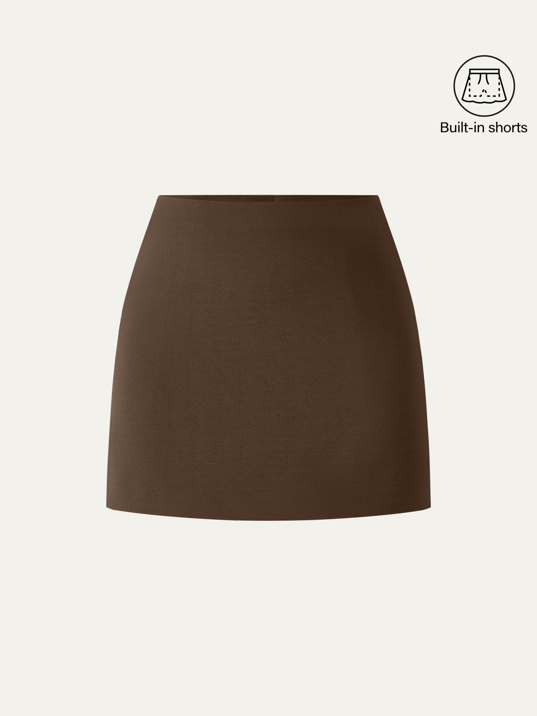 Mid Rise Pull-on A-line Skirt with Pockets