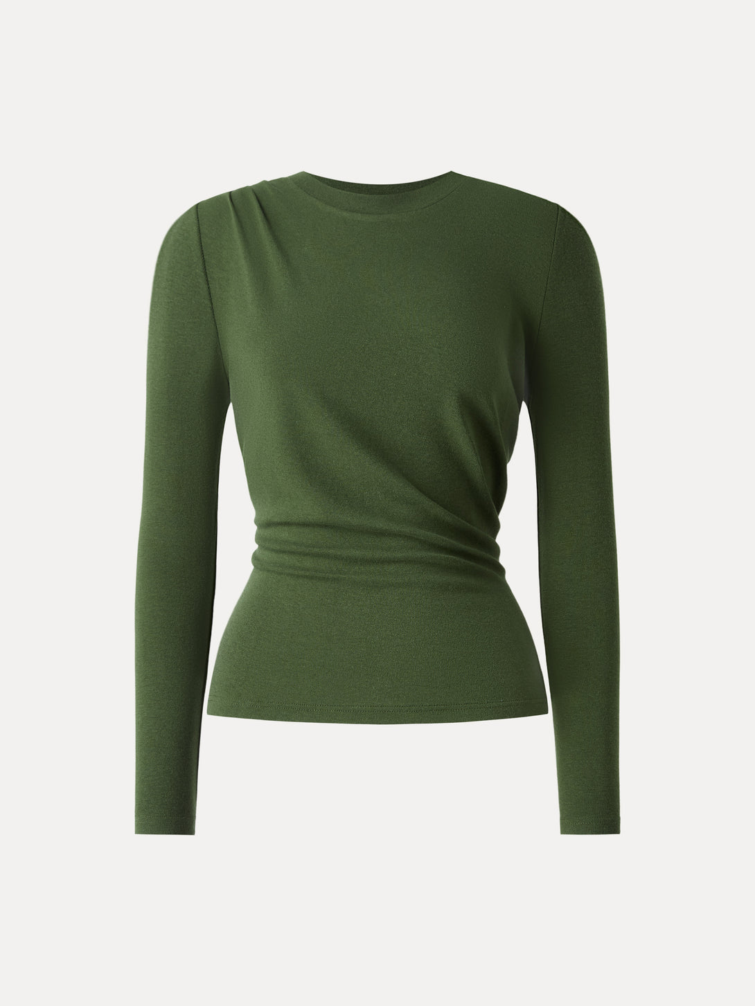 Light Warm Crewneck Tucked Top