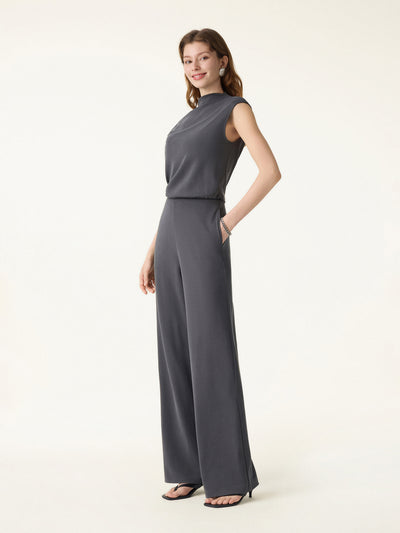 OGLmove Travel-Friendly Easy-to-Take-Off Jumpsuit Charcoal XS