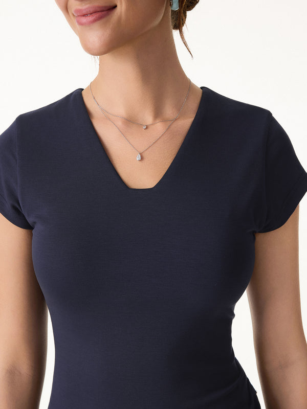 OGLmove Cool Smooth V-Neck Cap Sleeve Bra Top