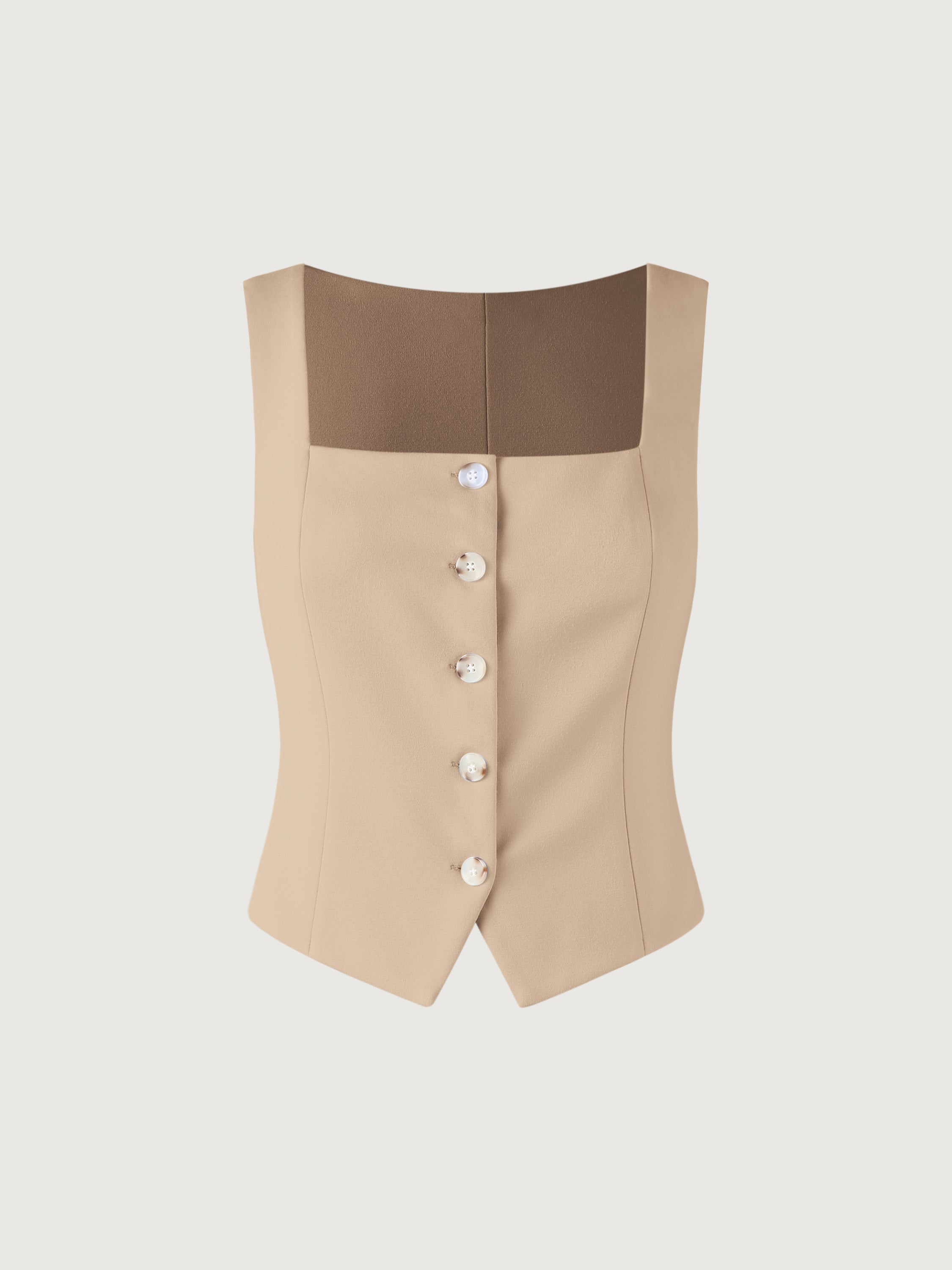 Ogl Square Neck Cropped Vest