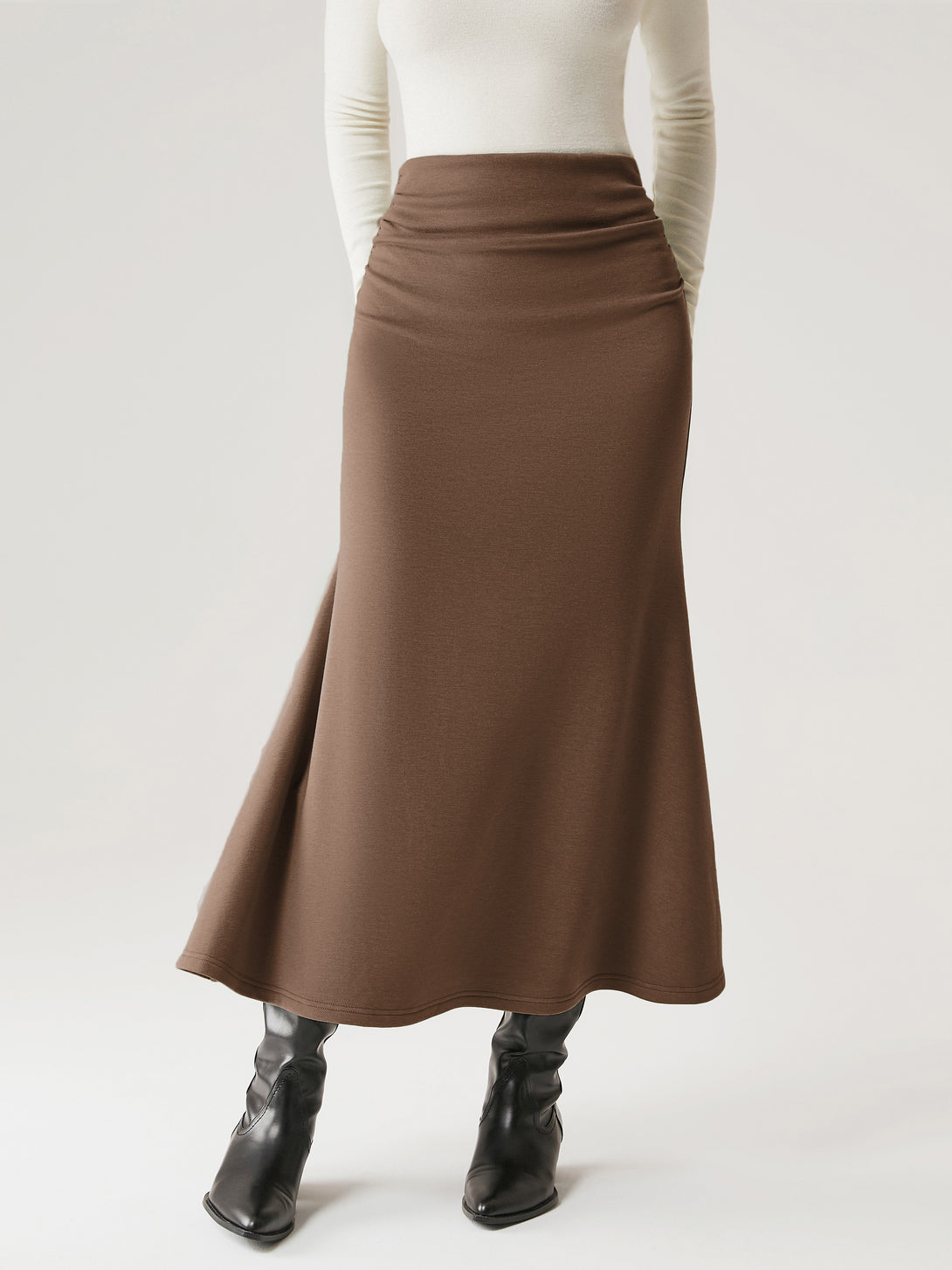 Mermaid Maxi Skirt Regular Ash Brown