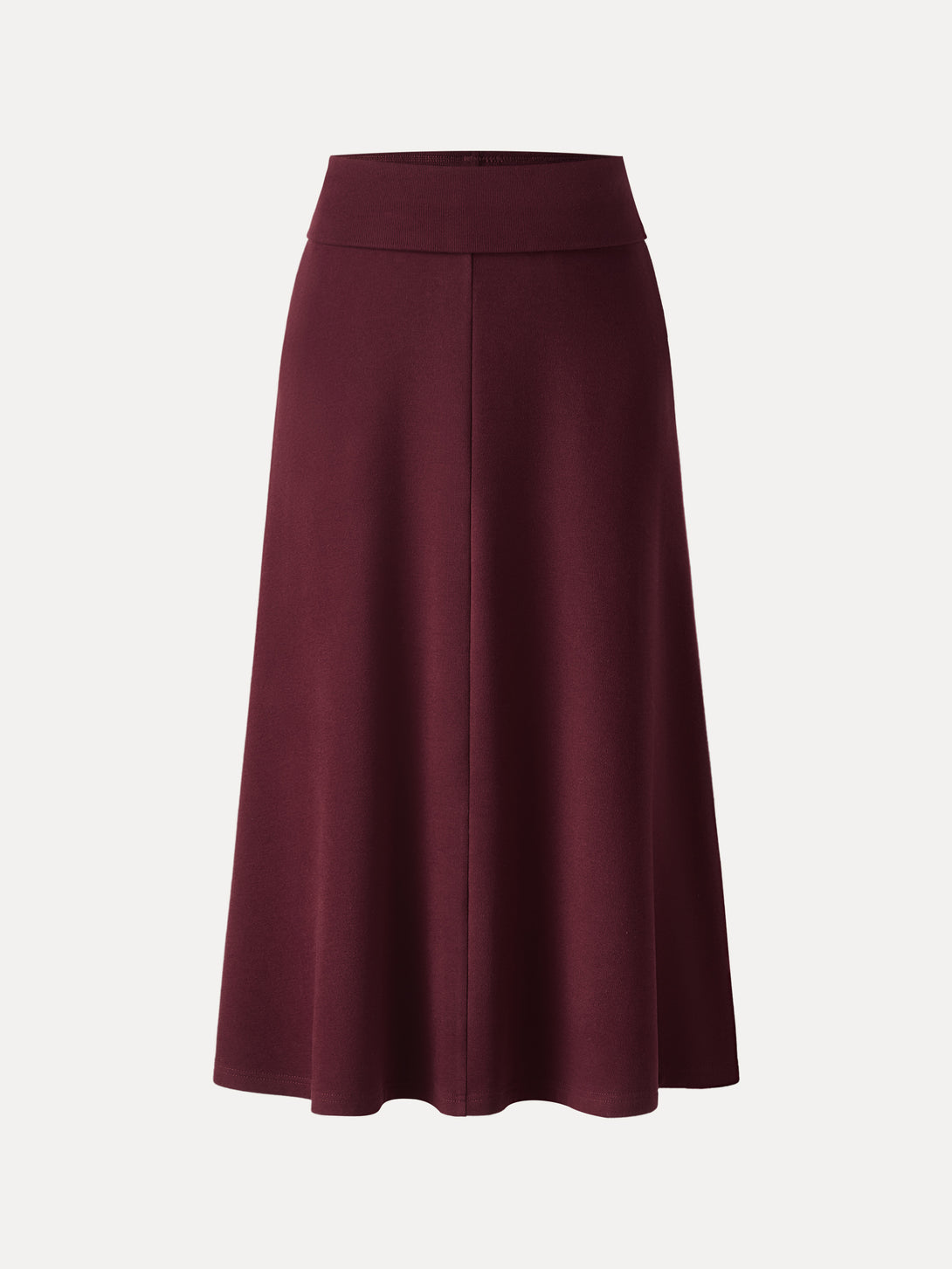 Tummy-Warmer Midi Pull-on A-Line Skirt with Pockets
