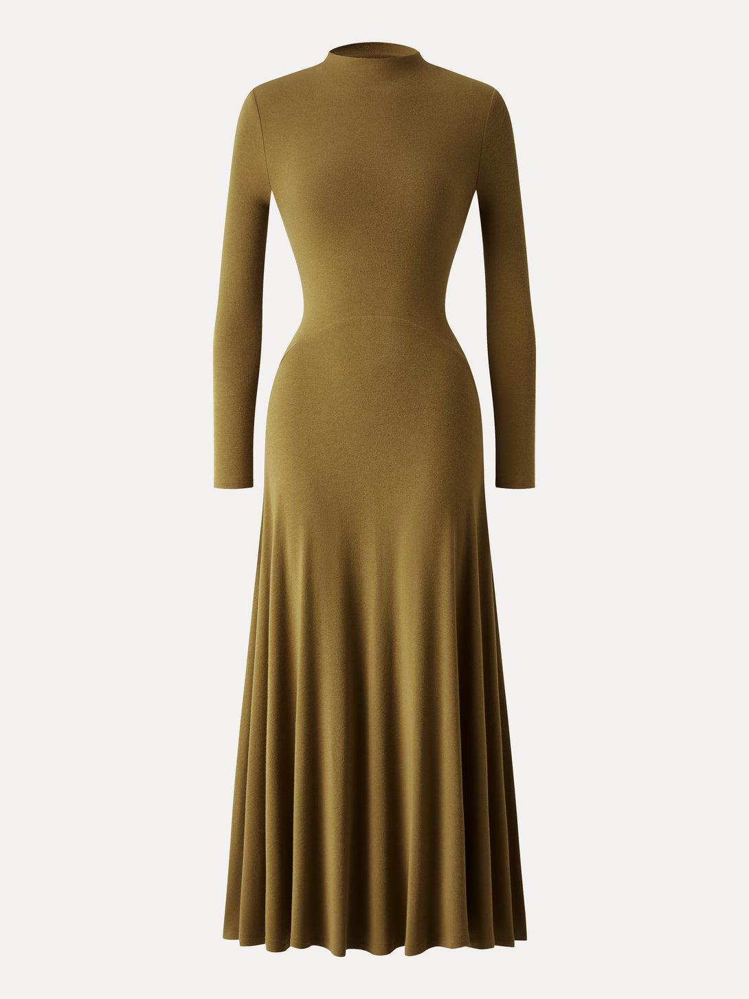 Light Warm Essential Mockneck Maxi Dress
