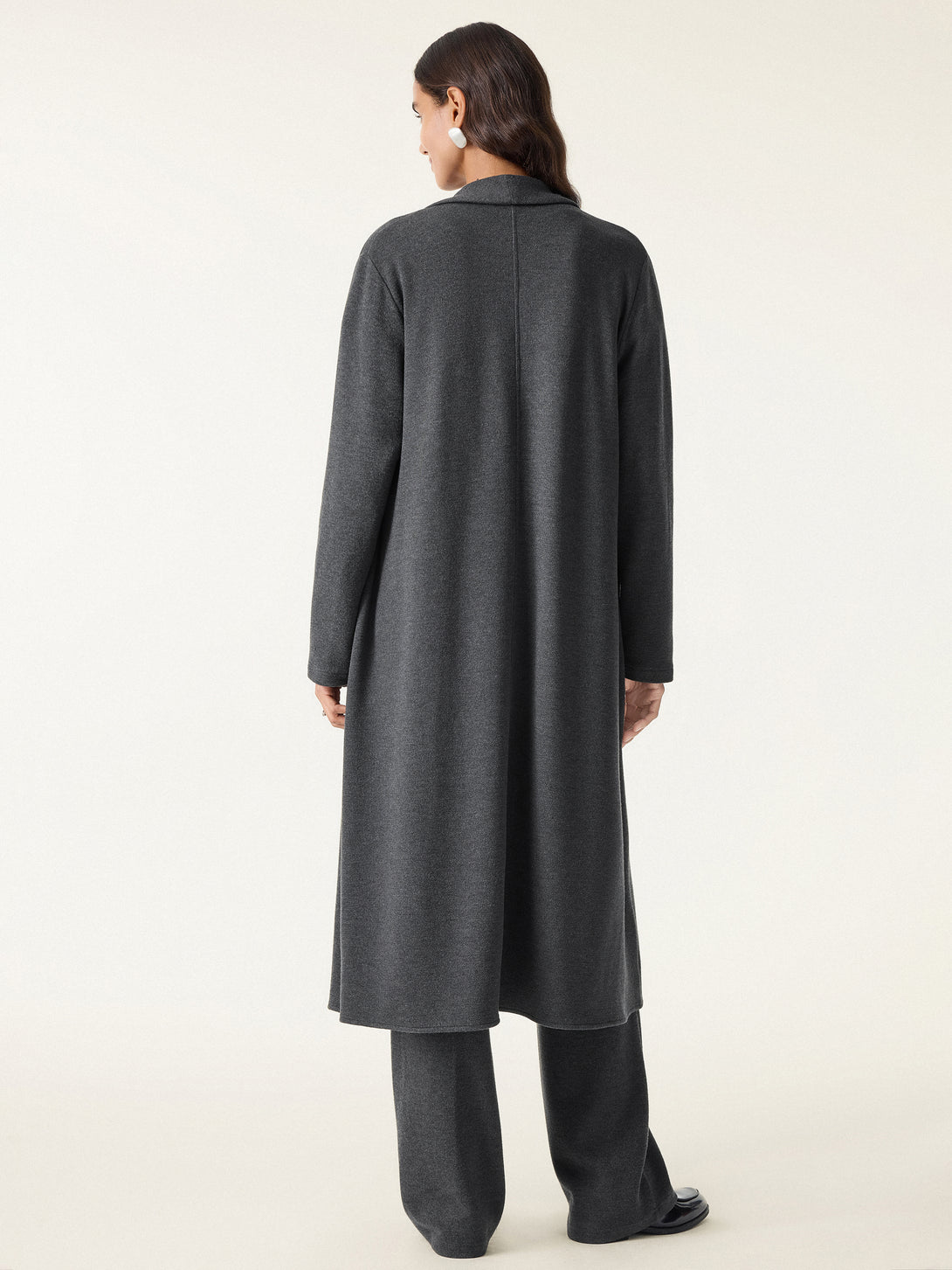 Shawl Collar Long Cardigan with Pockets