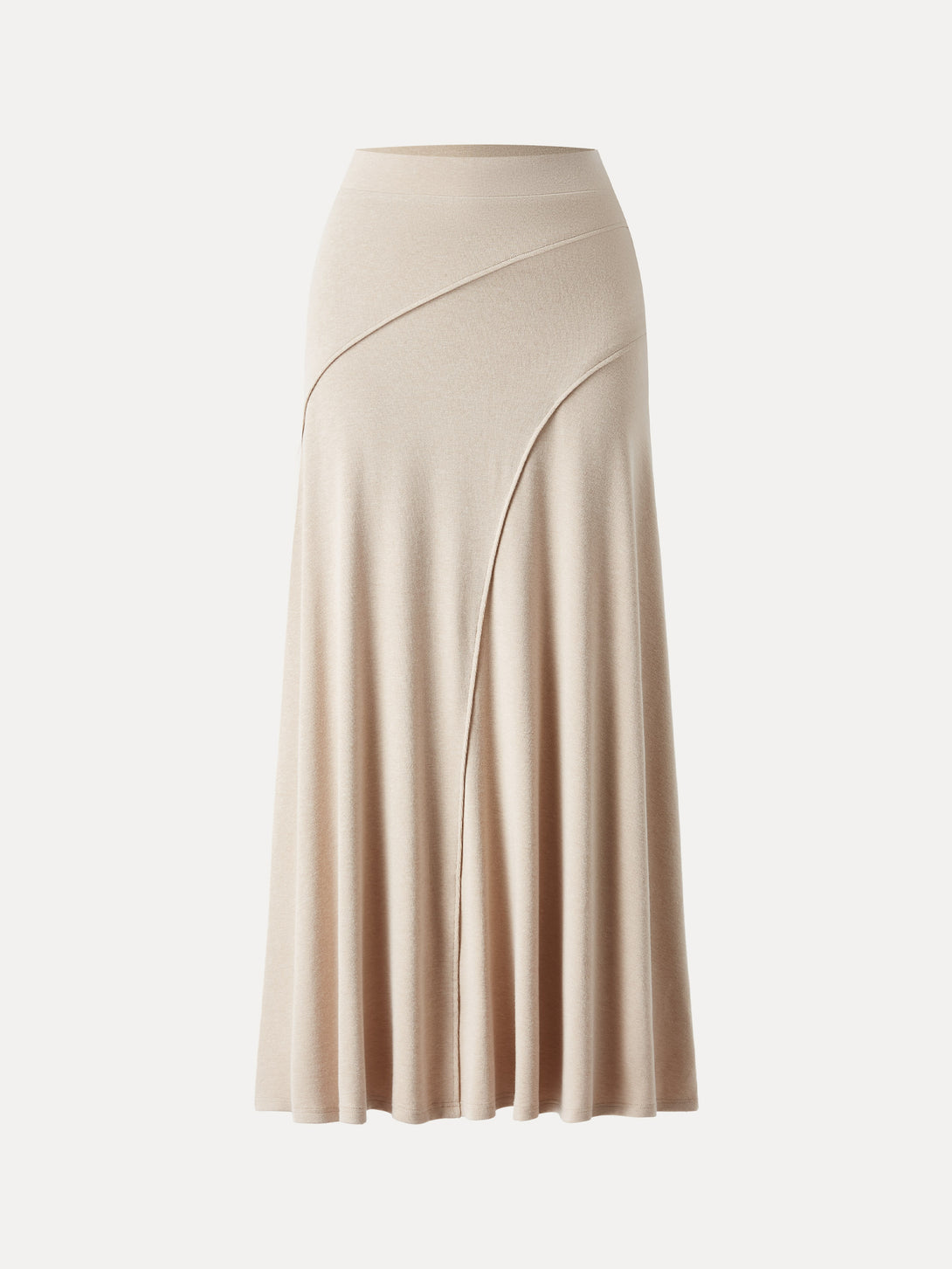 Mid Rise Pull-on Flared Maxi Skirt