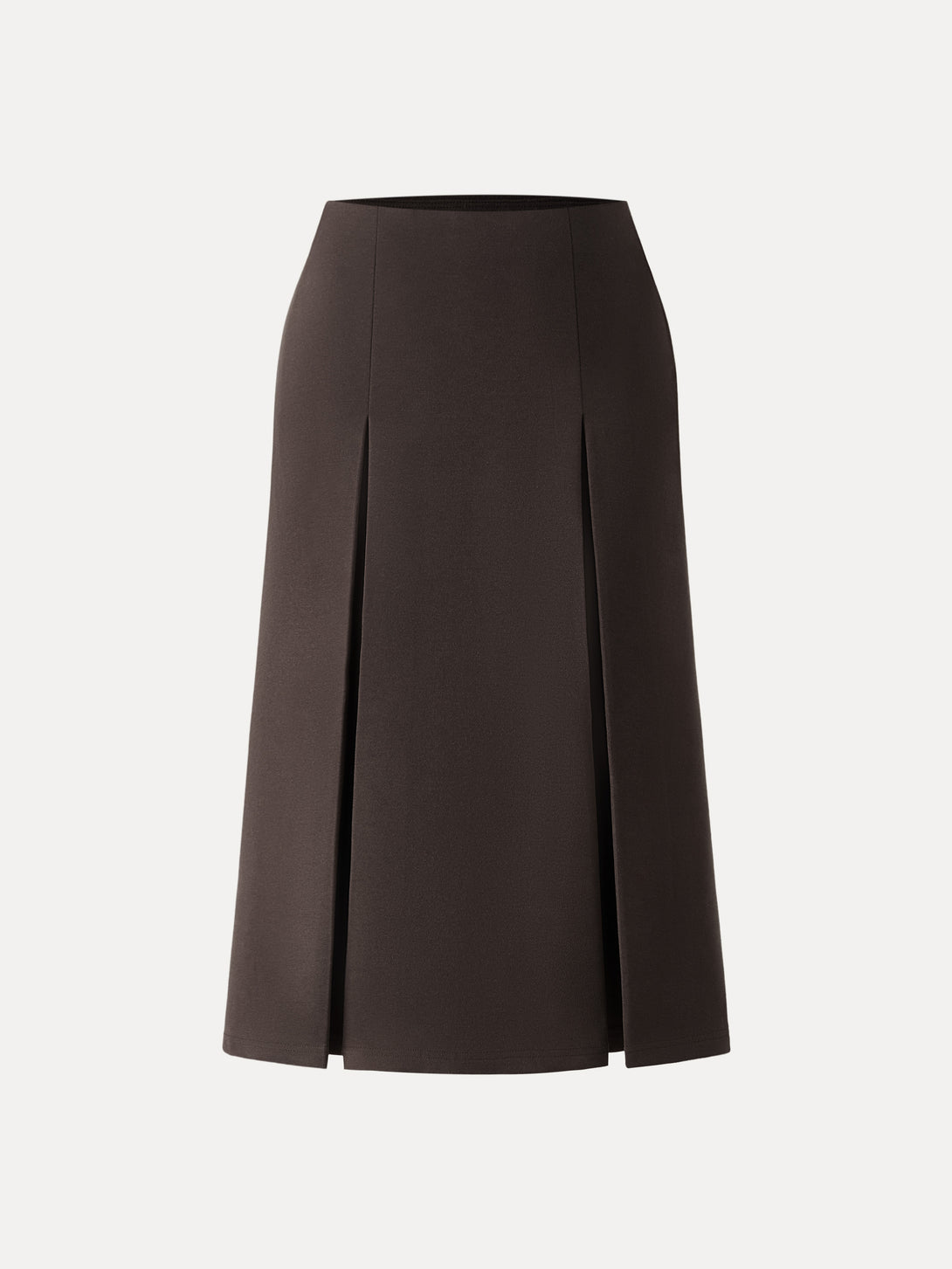 Mid Rise Pleated A-Line Pull-on Skirts with Pockets