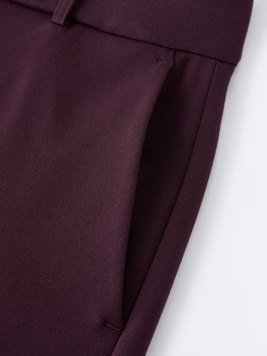 Stretch Ponte High Rise Straight Leg Pintuck Trousers