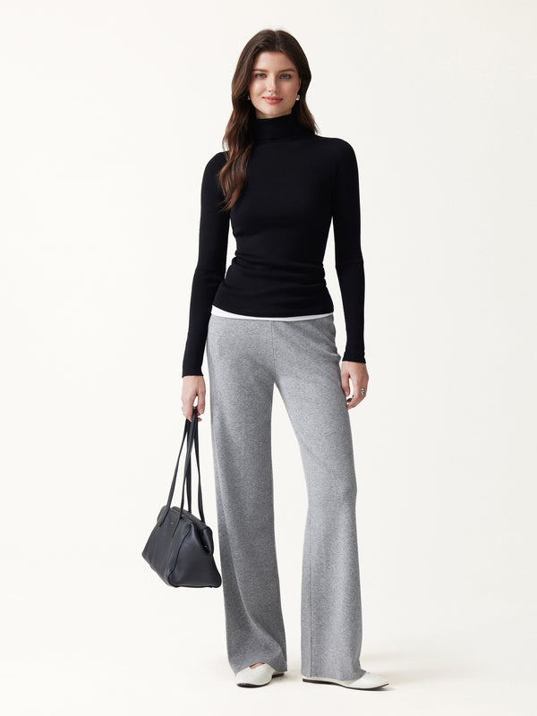 OGLmove Merino Blend Mid Rise Straight-Leg Pants with Pockets