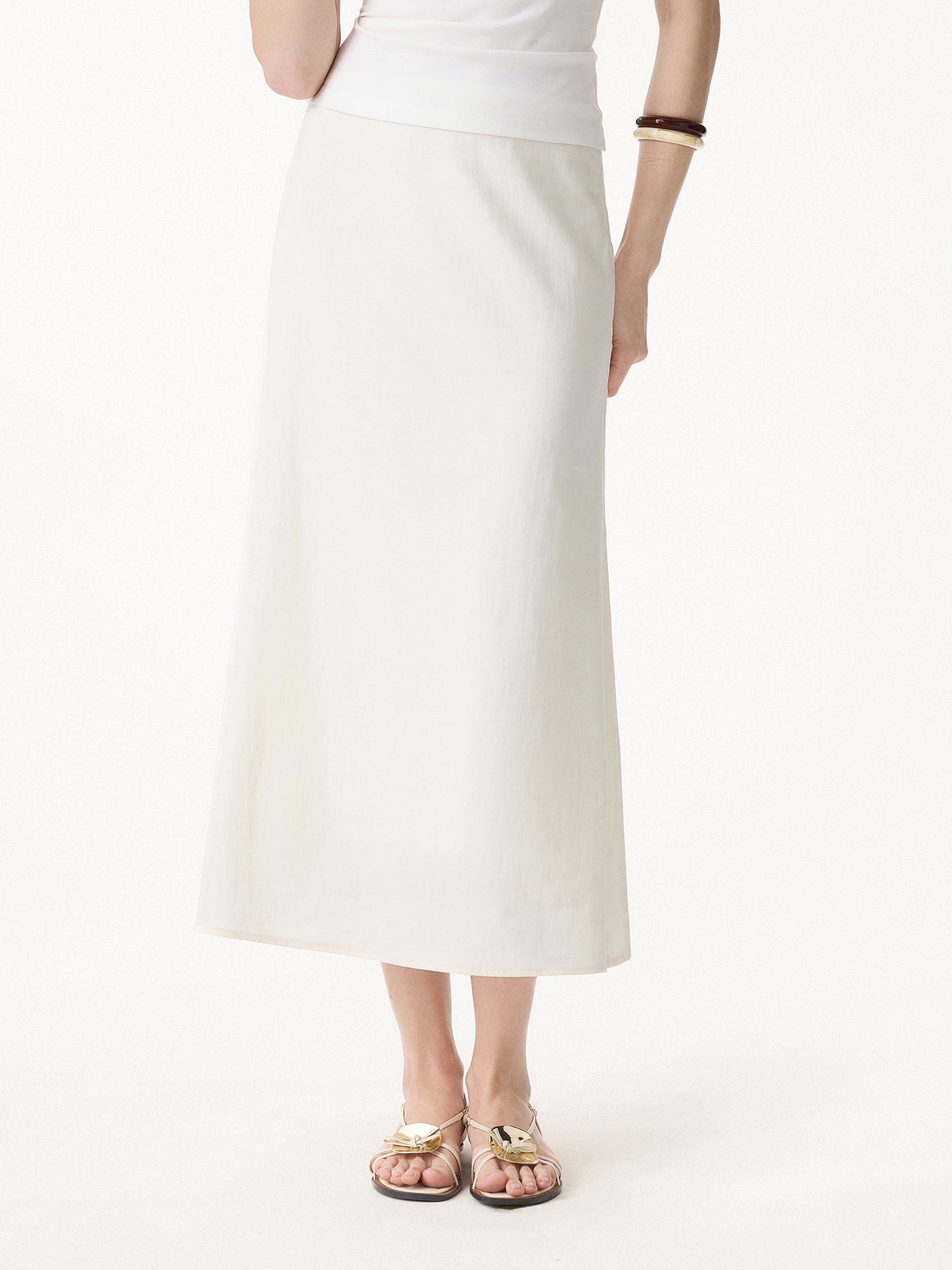 OGL Lyocell-Linen Blend Maxi Flared Pull-On Skirt – OGLmove