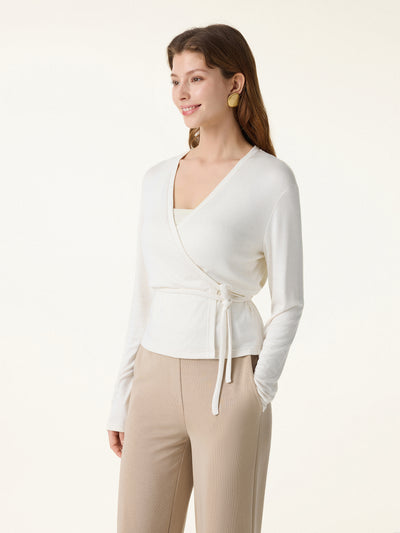 OGLmove Modal Linen Soft Airy Wrap Cardigan