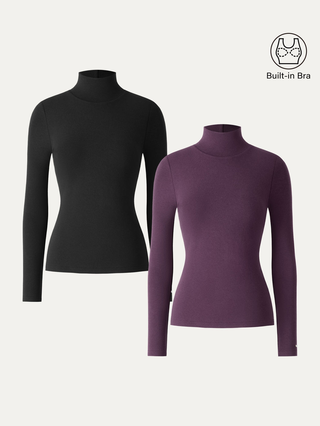 2Pcs Set ProWarm Turtleneck Long Sleeve Brami