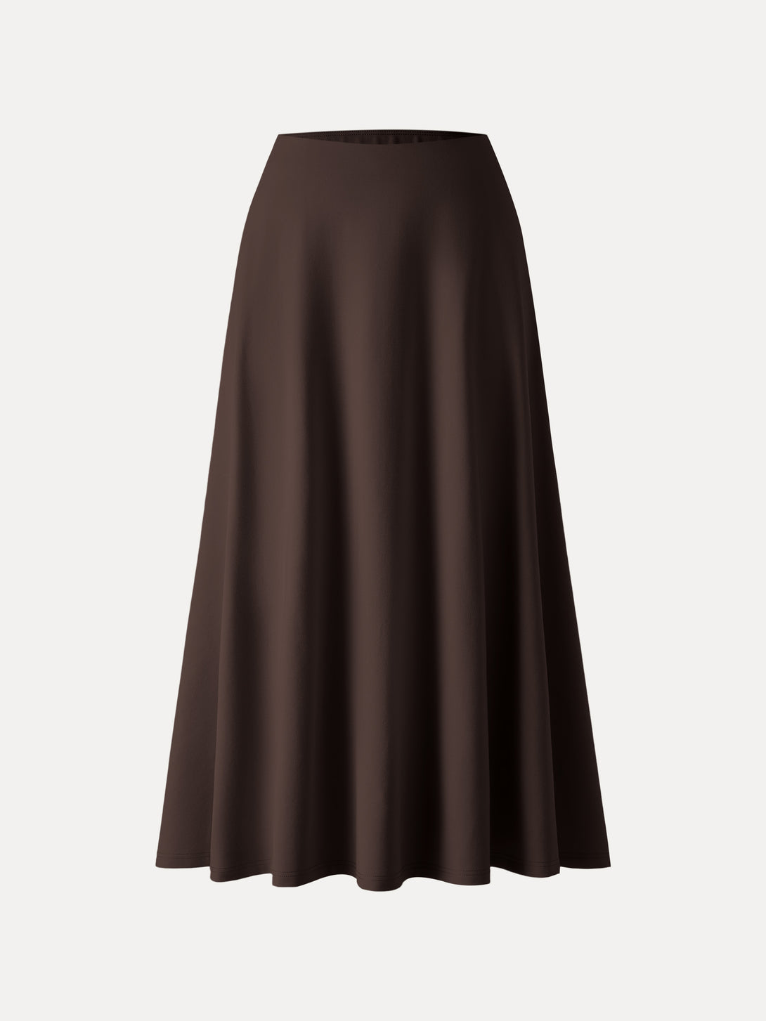 Wrinkle-Resistant High Rise Pull-on Maxi Skirts with Pockets