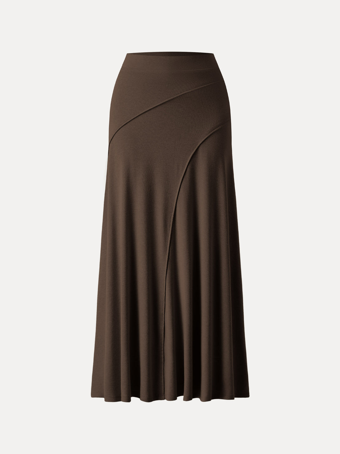 Mid Rise Pull-on Flared Maxi Skirt
