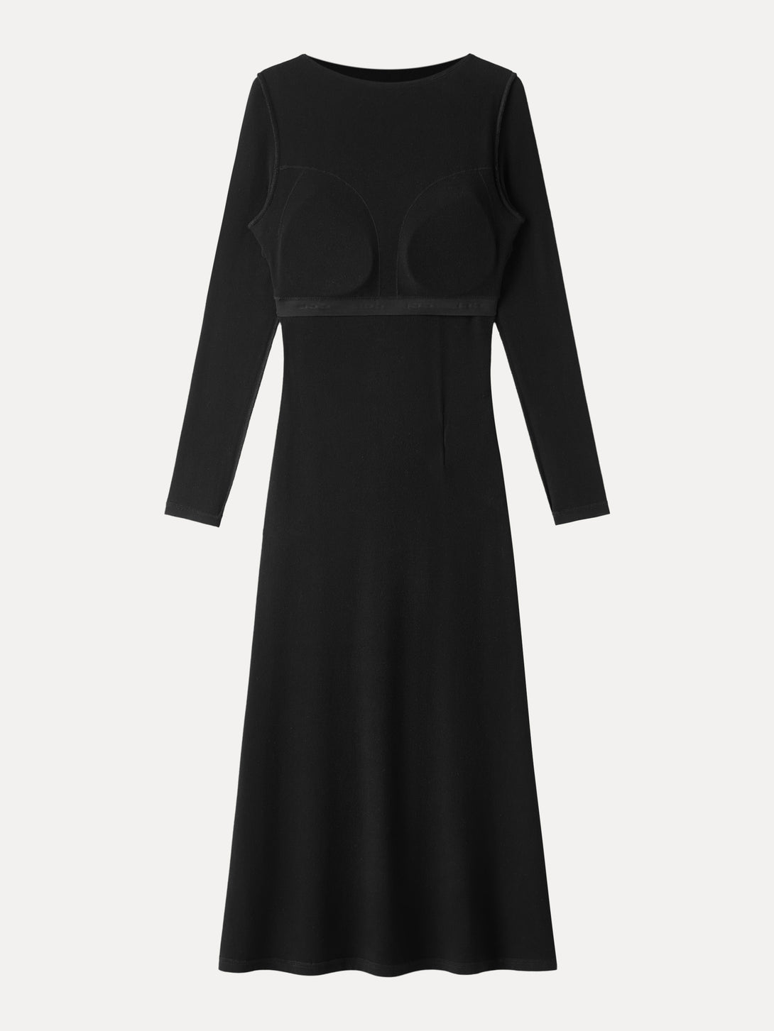 ProWarm Boatneck Gathered Waist Midi Brami Dress