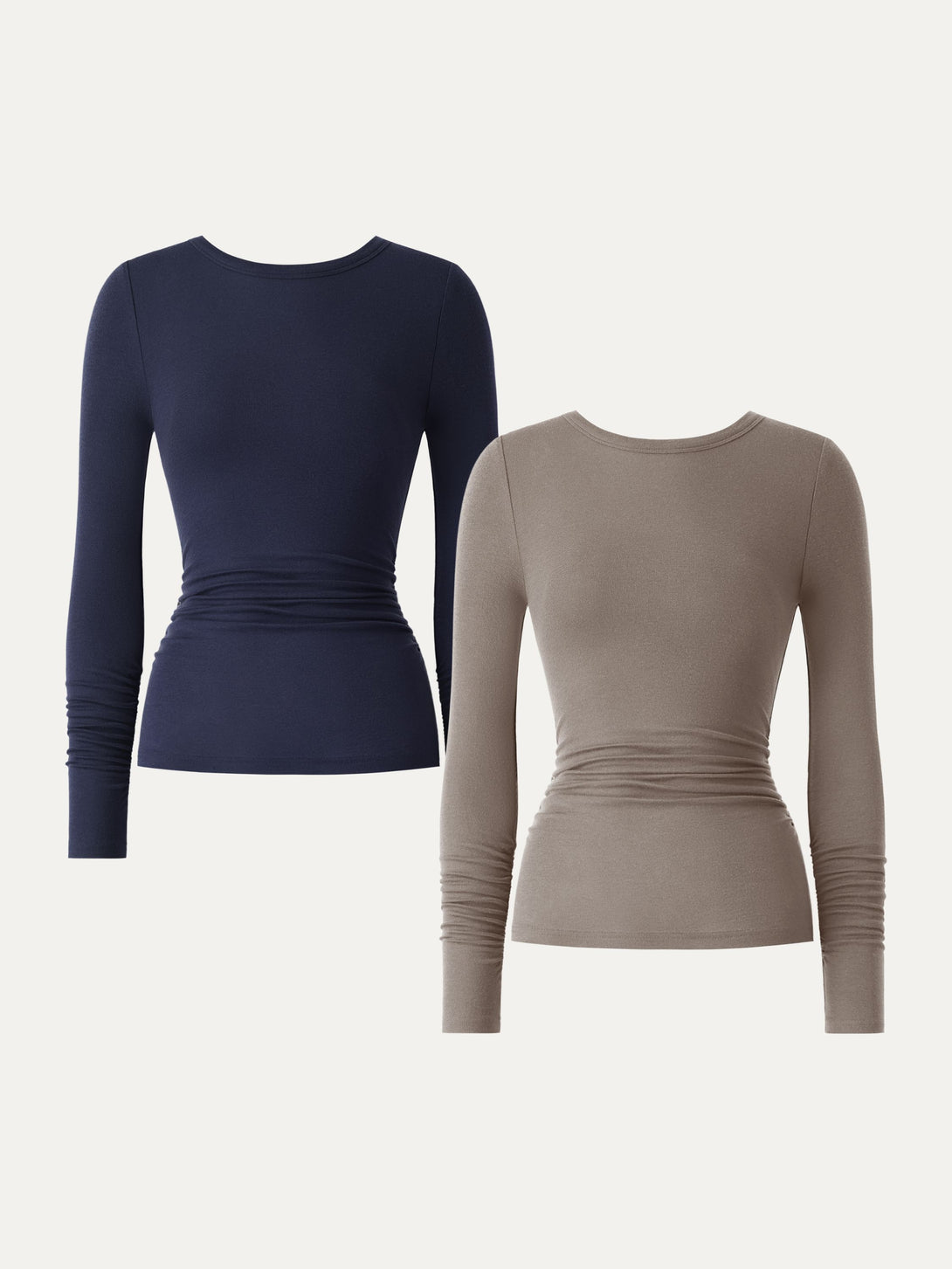 Lyocell Cashmere Ruched Sleeve Skimming Top