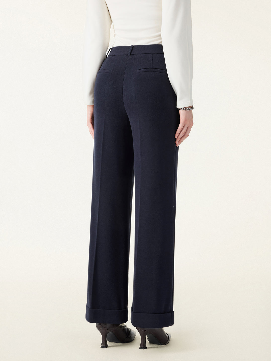 Cozy Warm High Rise Kickout Pull-on Pants with Pockets