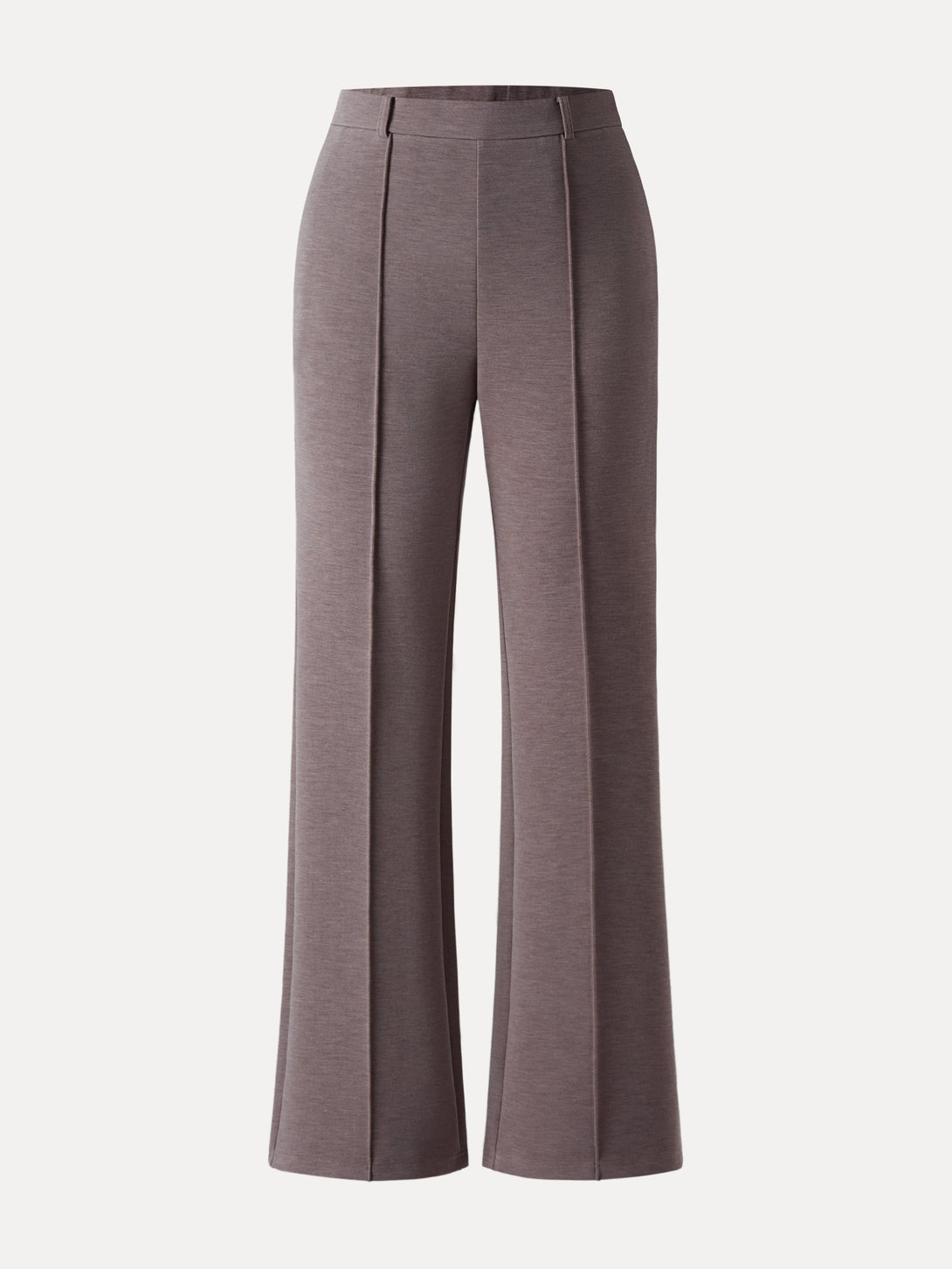 Double-Faced Cozy High Rise Pintuck Pull-on Pants with Pockets
