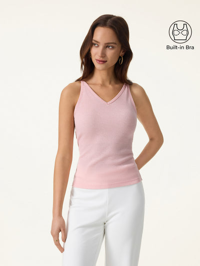 2Pcs Set V-Neck Spaghetti Bra Tank & Knit Relaxed Long Sleeve Cardigan