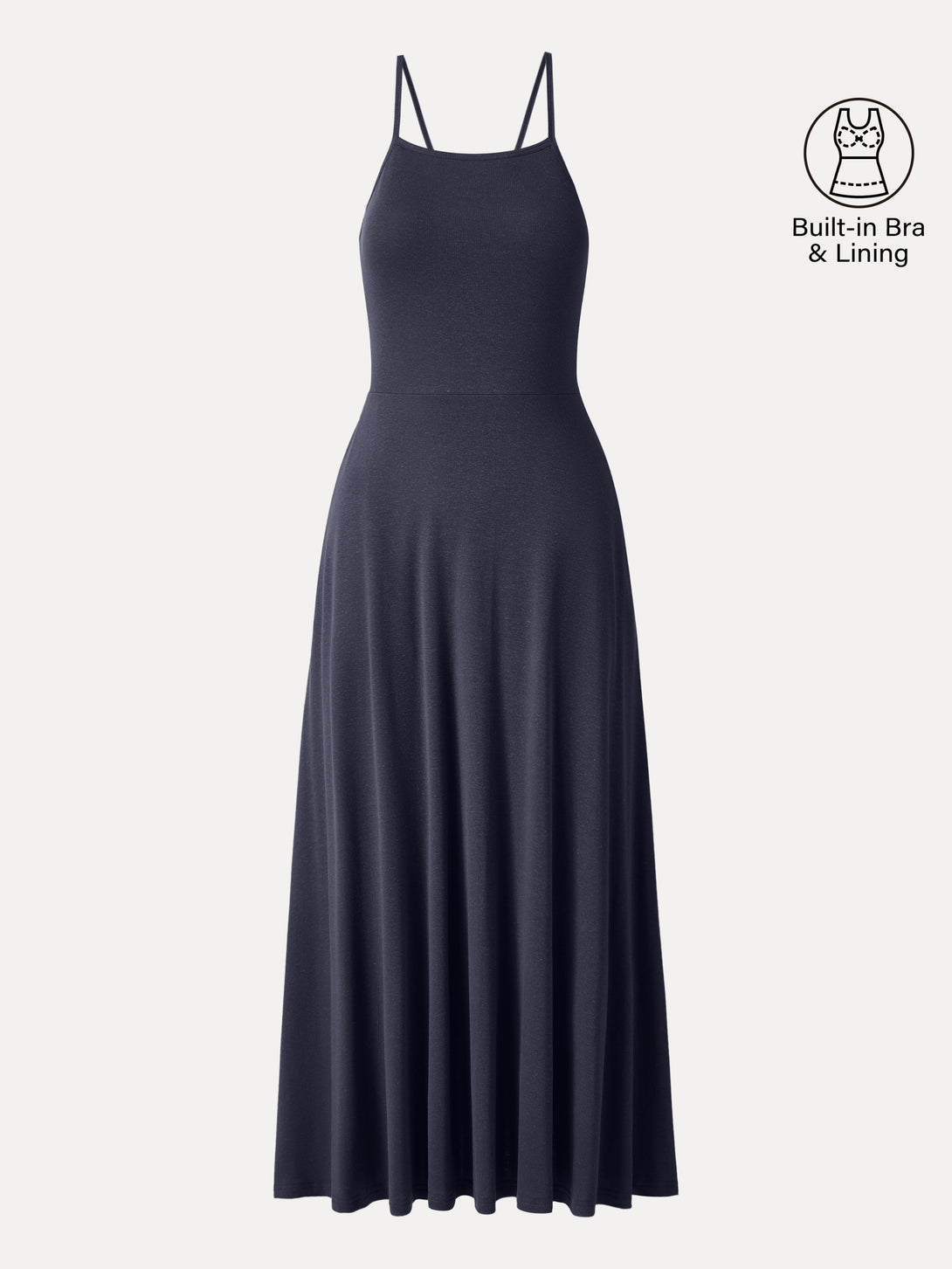 blue b dress OGL Soft Linen Knit Spaghetti Midi Bra Dress – OGLmove