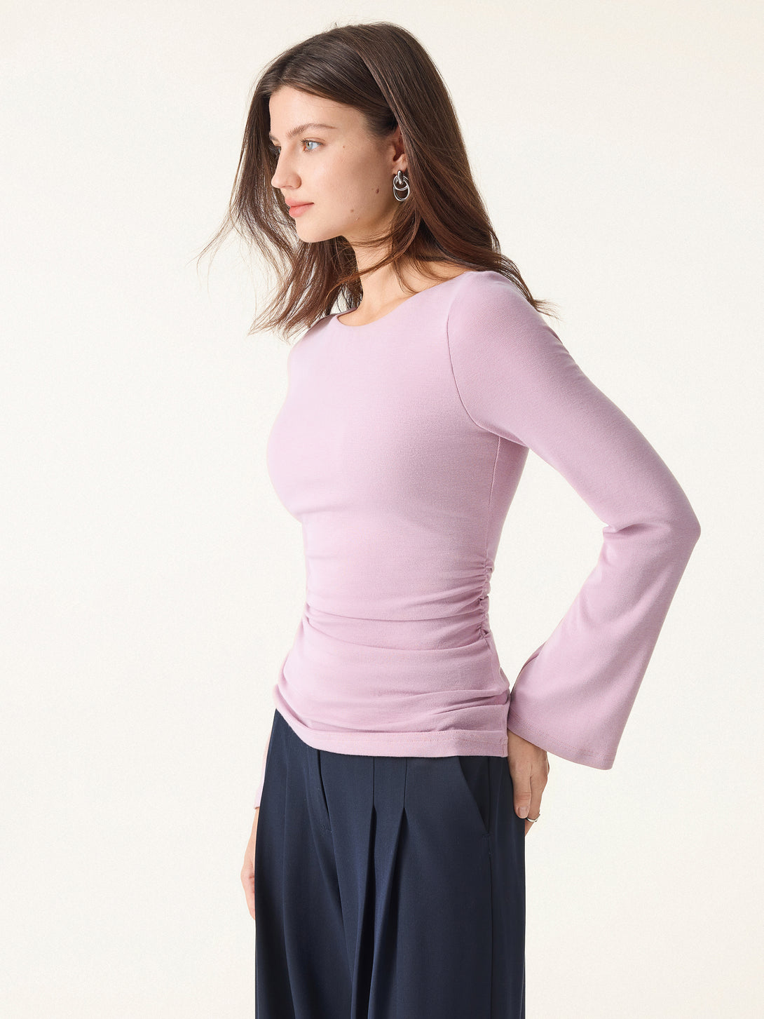 Bell Sleeves Ruched Brami