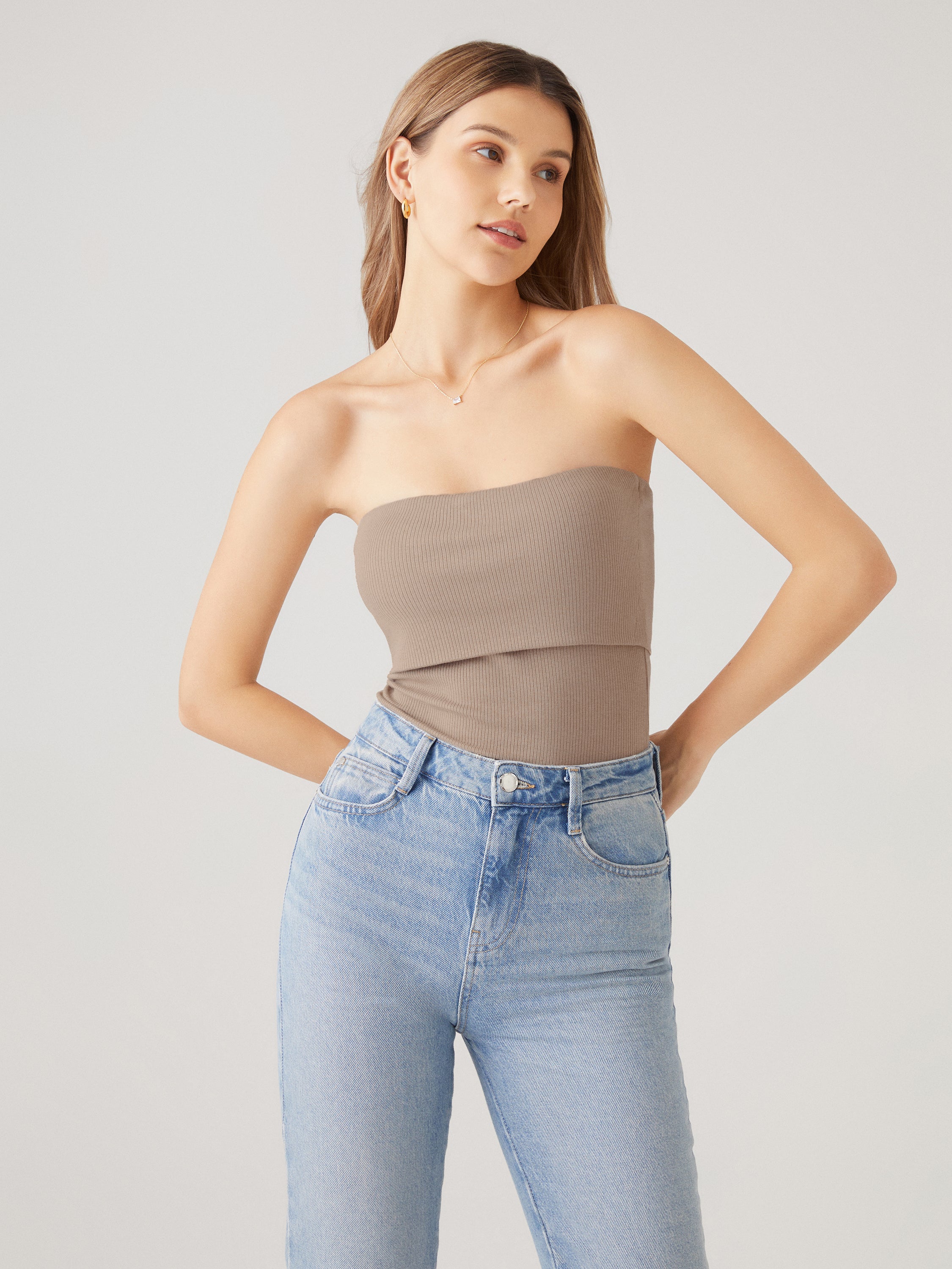 Cropped Fold Down Brami Tube Top