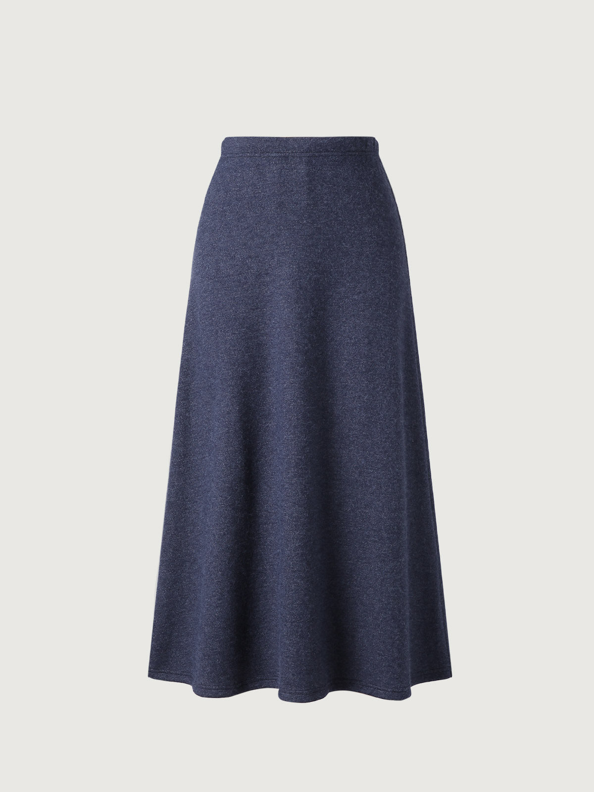 Cashsoft Elastic Waist A-Line Midi Skirt - Denim Like