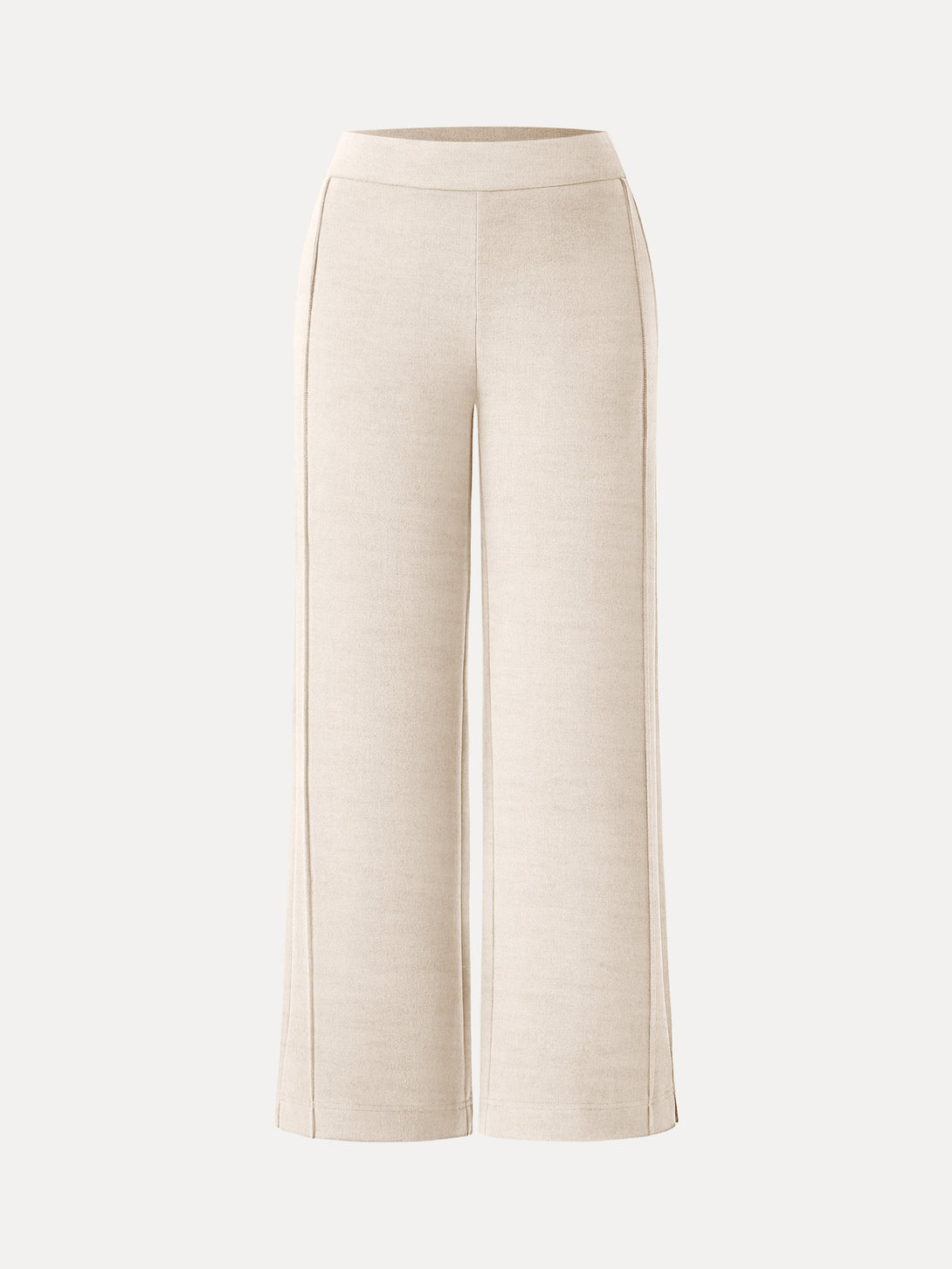 Cozy Warm High Rise Straight Leg Pull-On Pants Petite Heather Beige