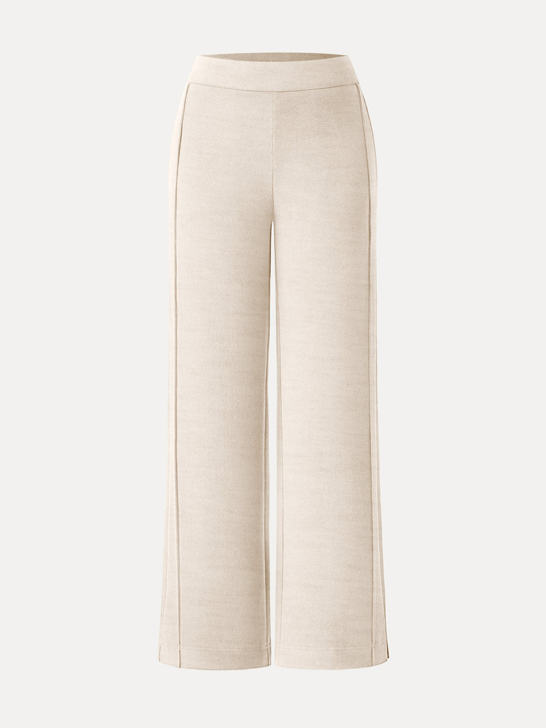 Cozy Warm High Rise Straight Leg Pull-On Pants Regular Heather Beige