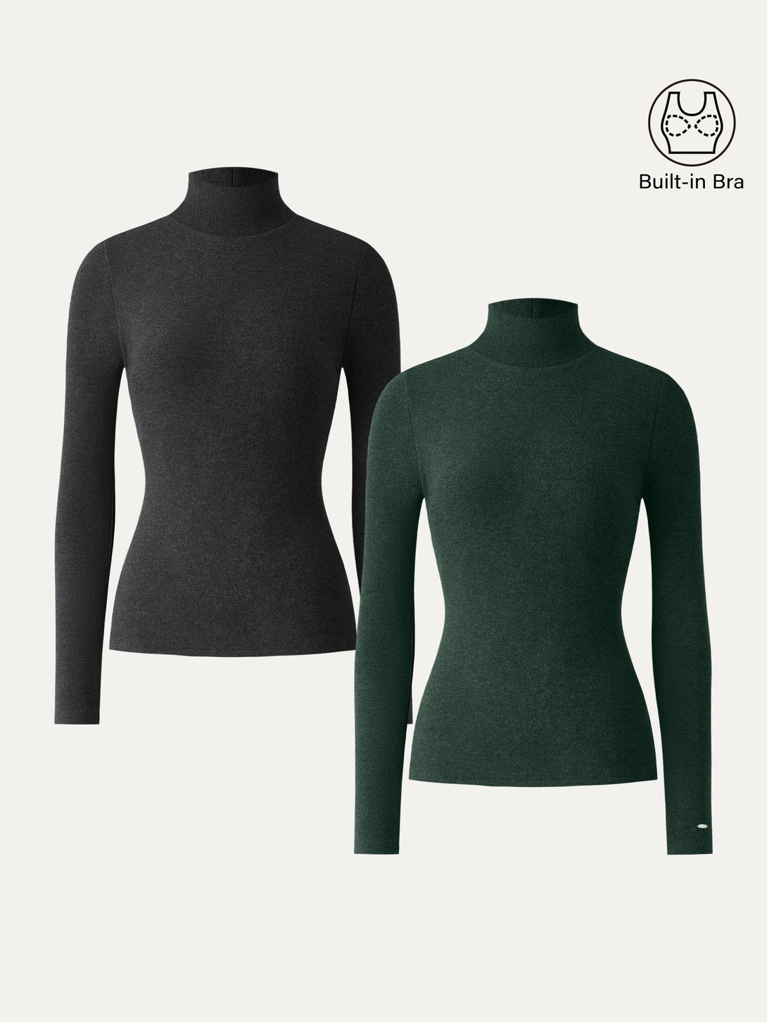 2Pcs Set MaxWarm Turtleneck Long Sleeve Brami