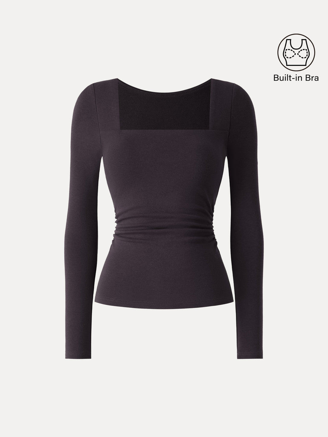 ProWarm Square Neck Side Ruched Brami Purple Gloam XL