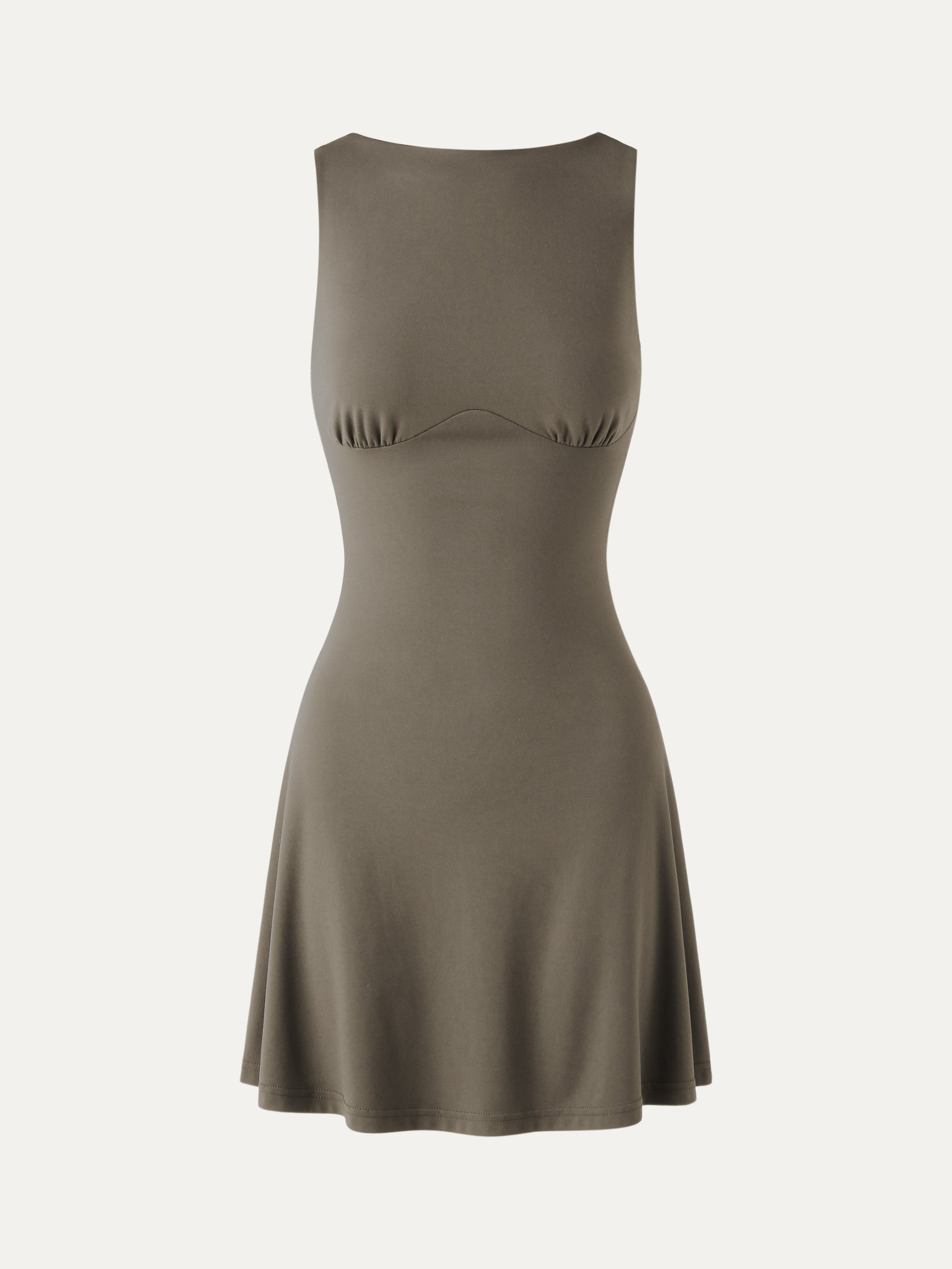 Sleek Bustier Mini Dress - Dry Olive