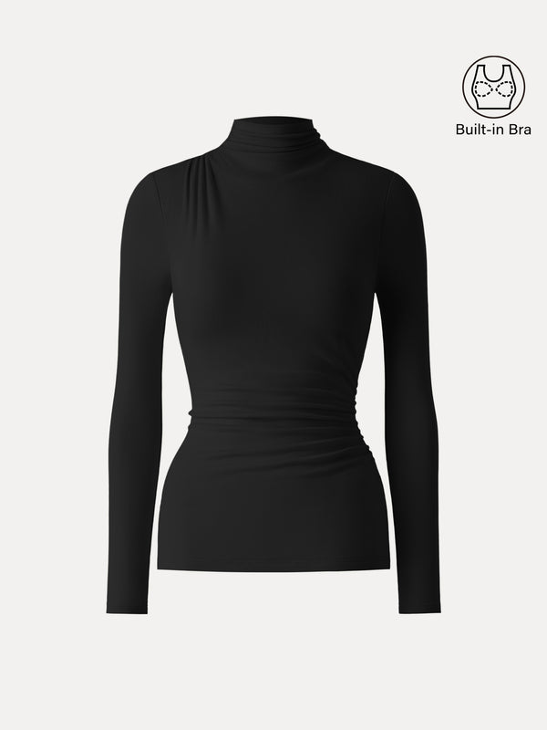 ProWarm Turtleneck Ruched Brami Black XS
