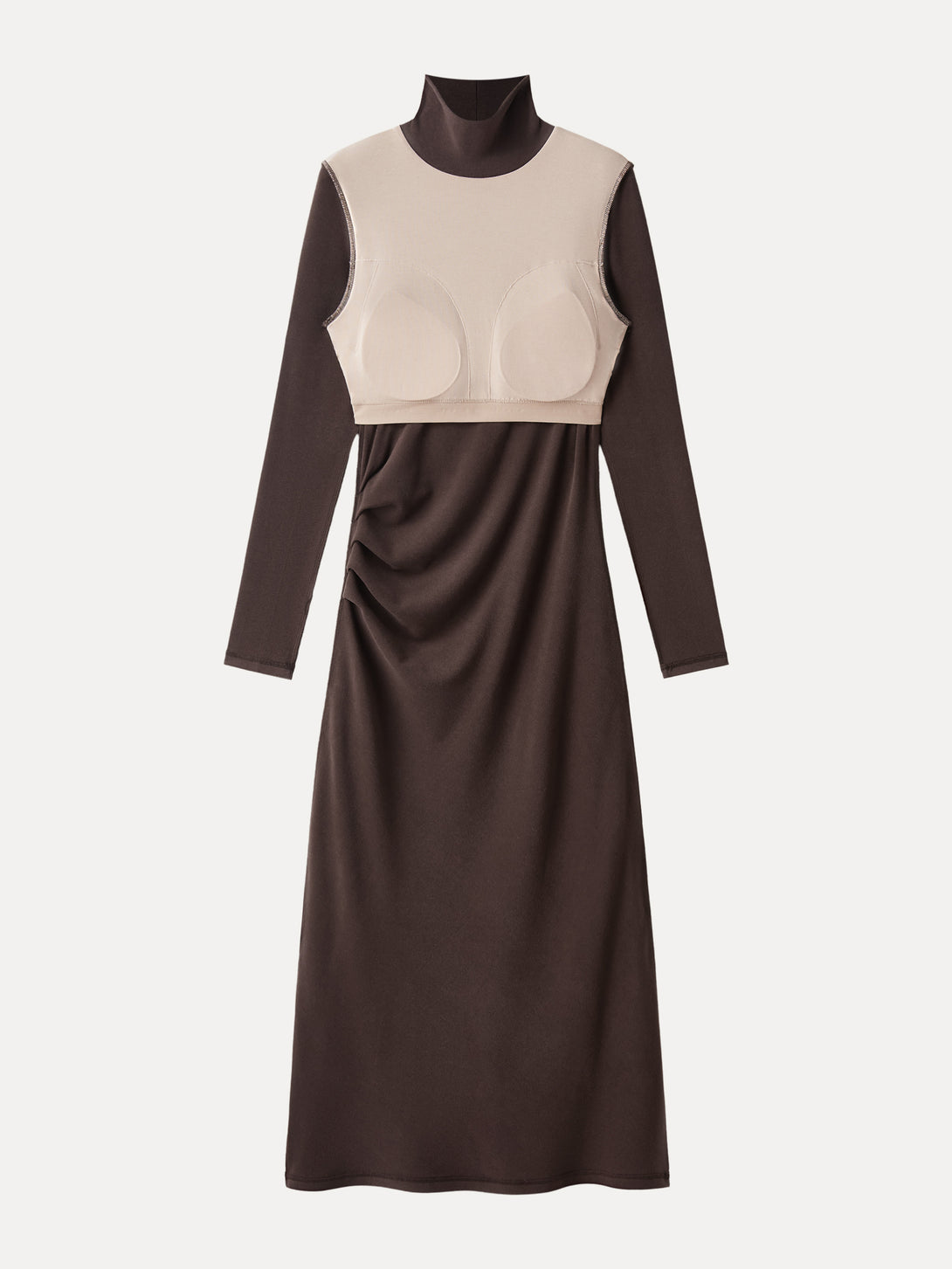 ProWarm Turtleneck Tucked Midi Brami Dress