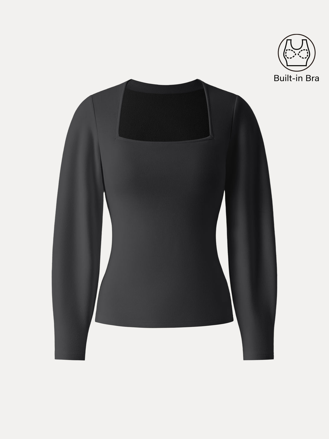 Square Neck Relaxed Sleeves Brami Graphite Black XS