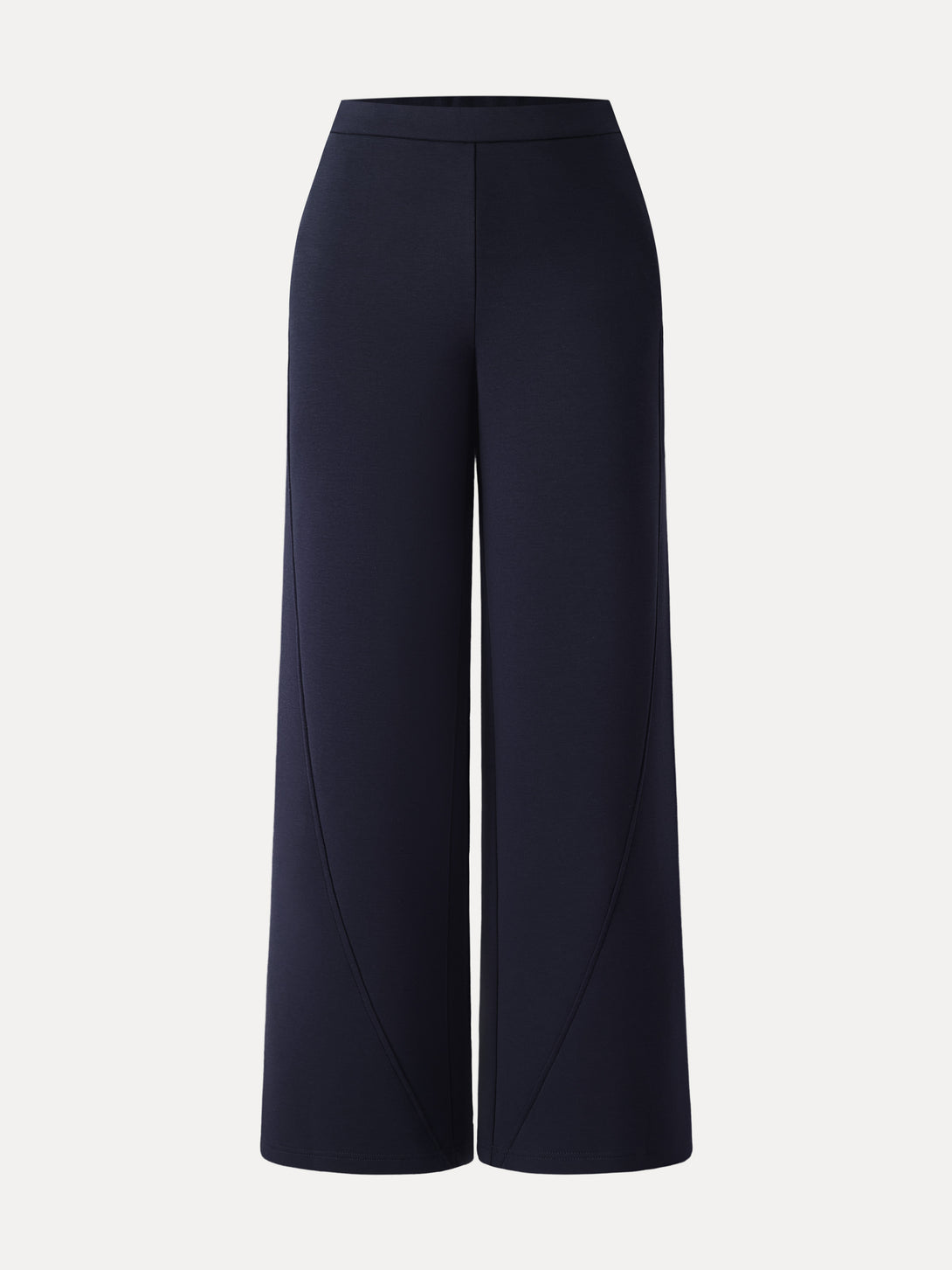 DoubleWarm High Rise Wide Leg Pull-on Pants with Pockets Regular Navy