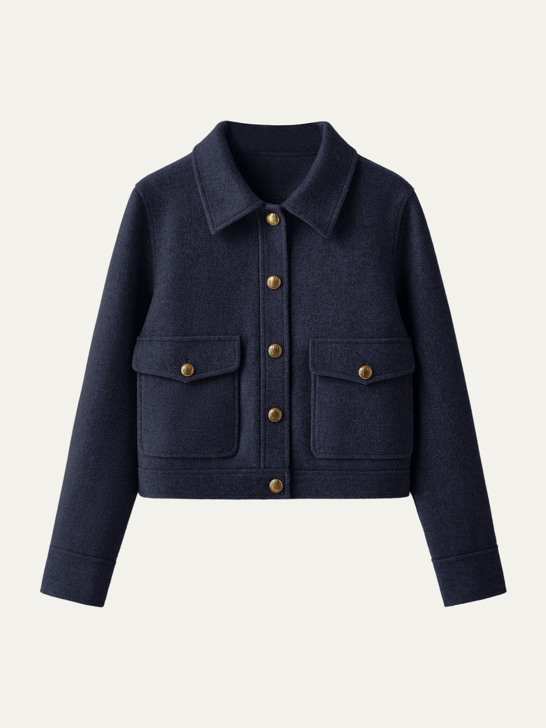 Point Collar Cargo Short Jacket Midnight Navy XS