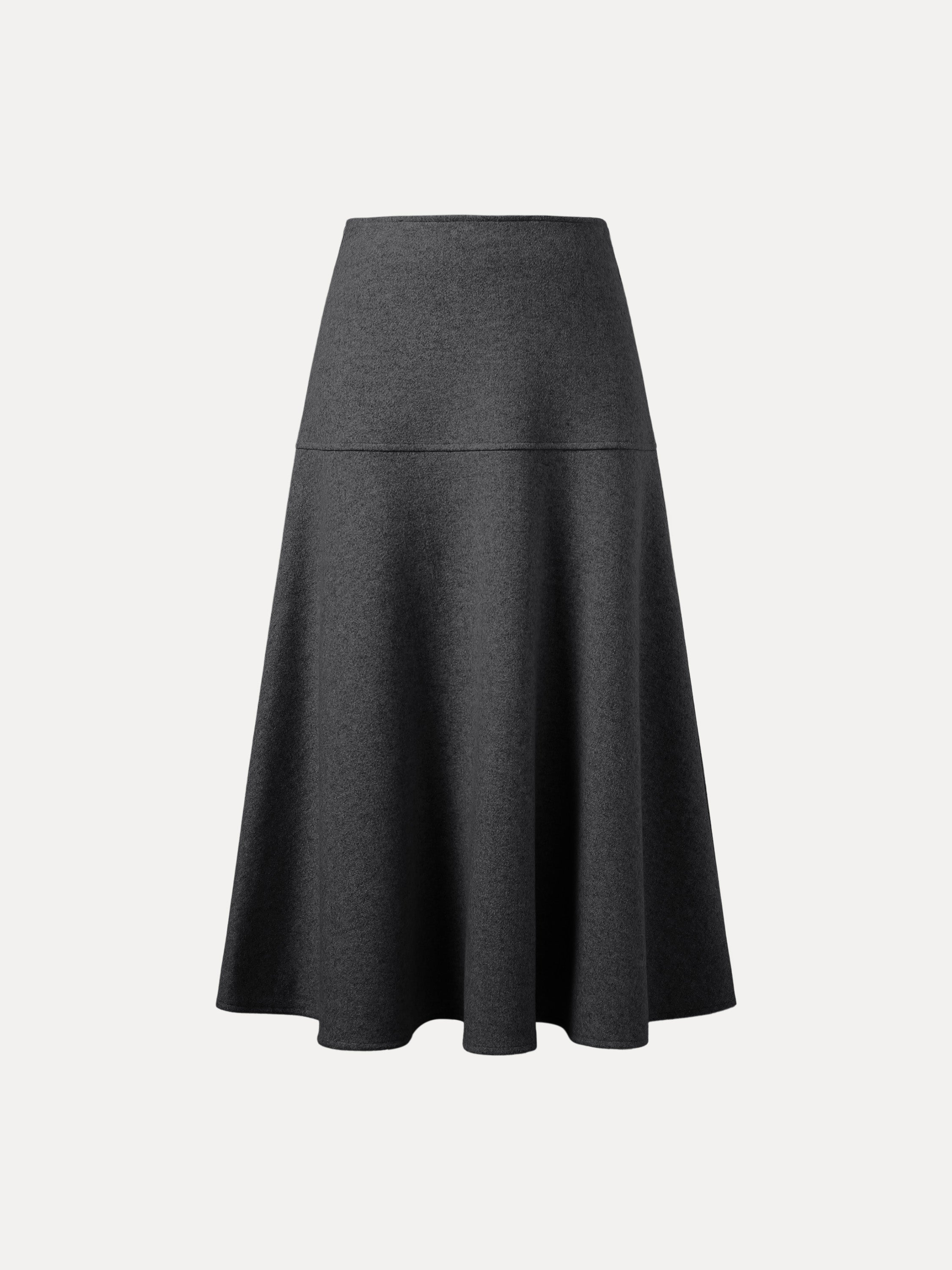 Wool-Like Flared Maxi Skirt – OGLmove