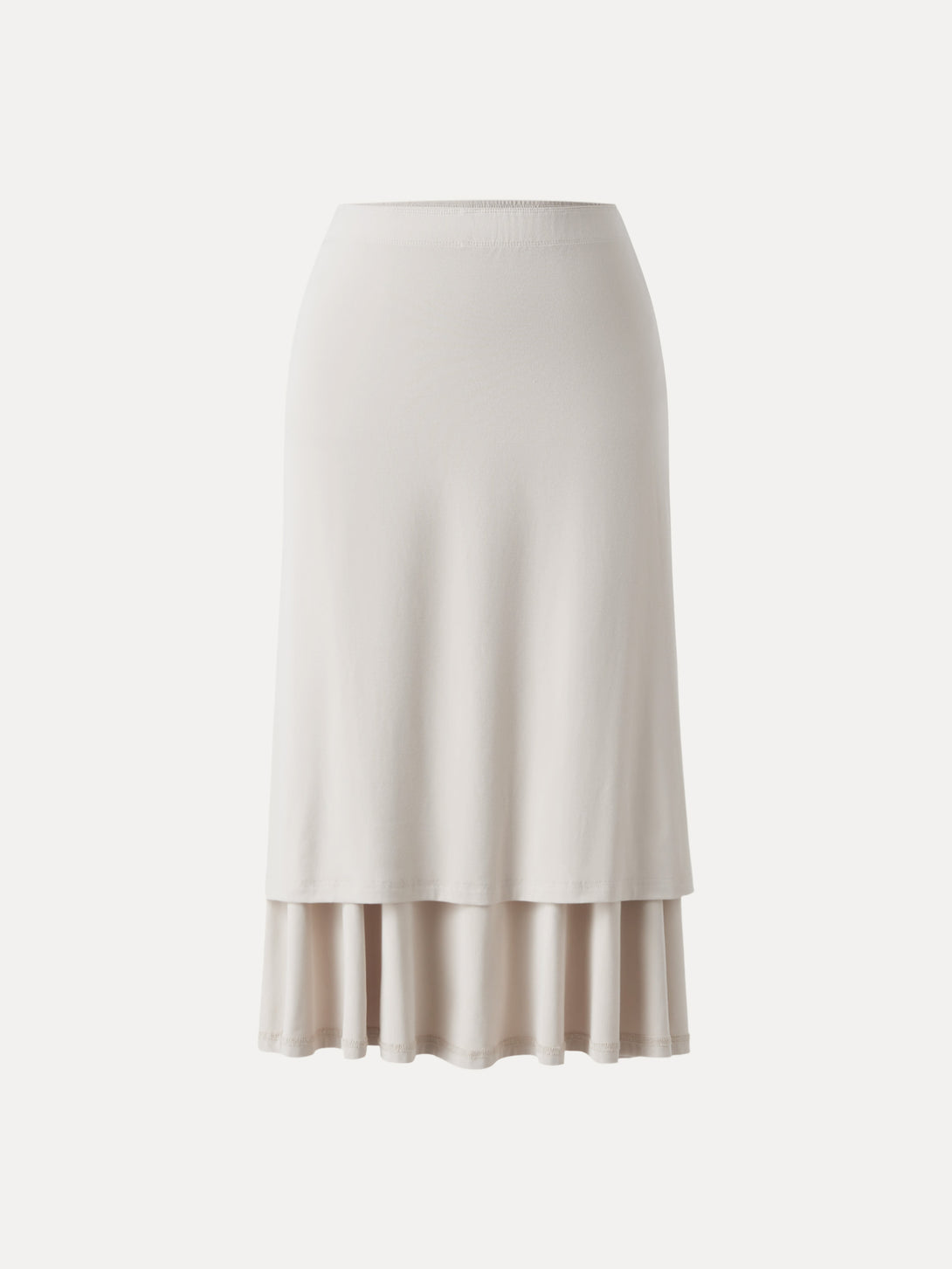 2Pcs Set Elastic Open Back Brami Tank & Flowy Side Ruched A-line Midi Skirt