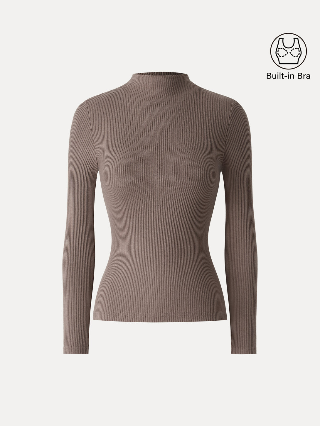Ribbed Mockneck Long Sleeve Brami