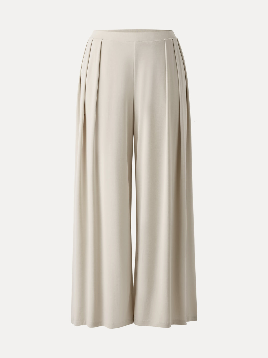 Sandwashed Mid Rise Pleated Wide Leg Palazzo Pants with Pockets